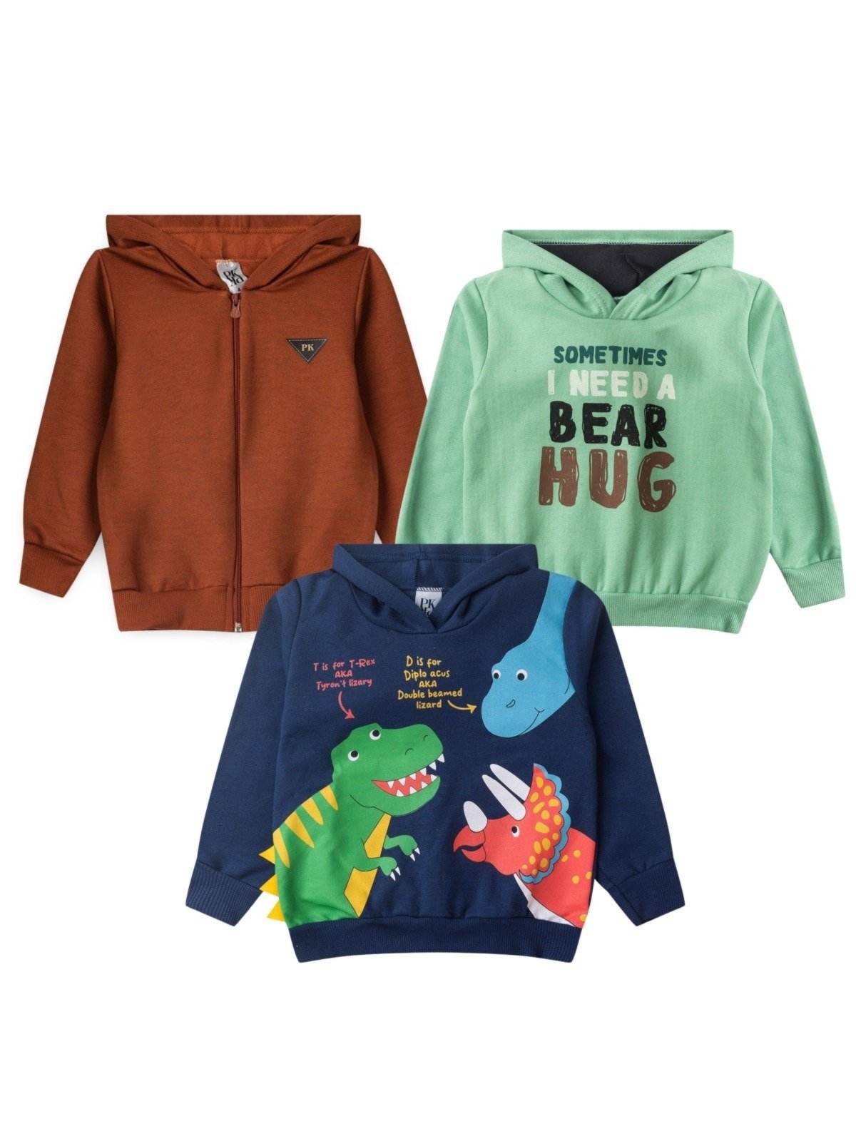 Vista 3 Infantil - Kit Sortido Platinum 3 Casaco - Jaqueta Masculino Avulso PLATINUM KIDS multicolorido PLATINUM KIDS multicolorido