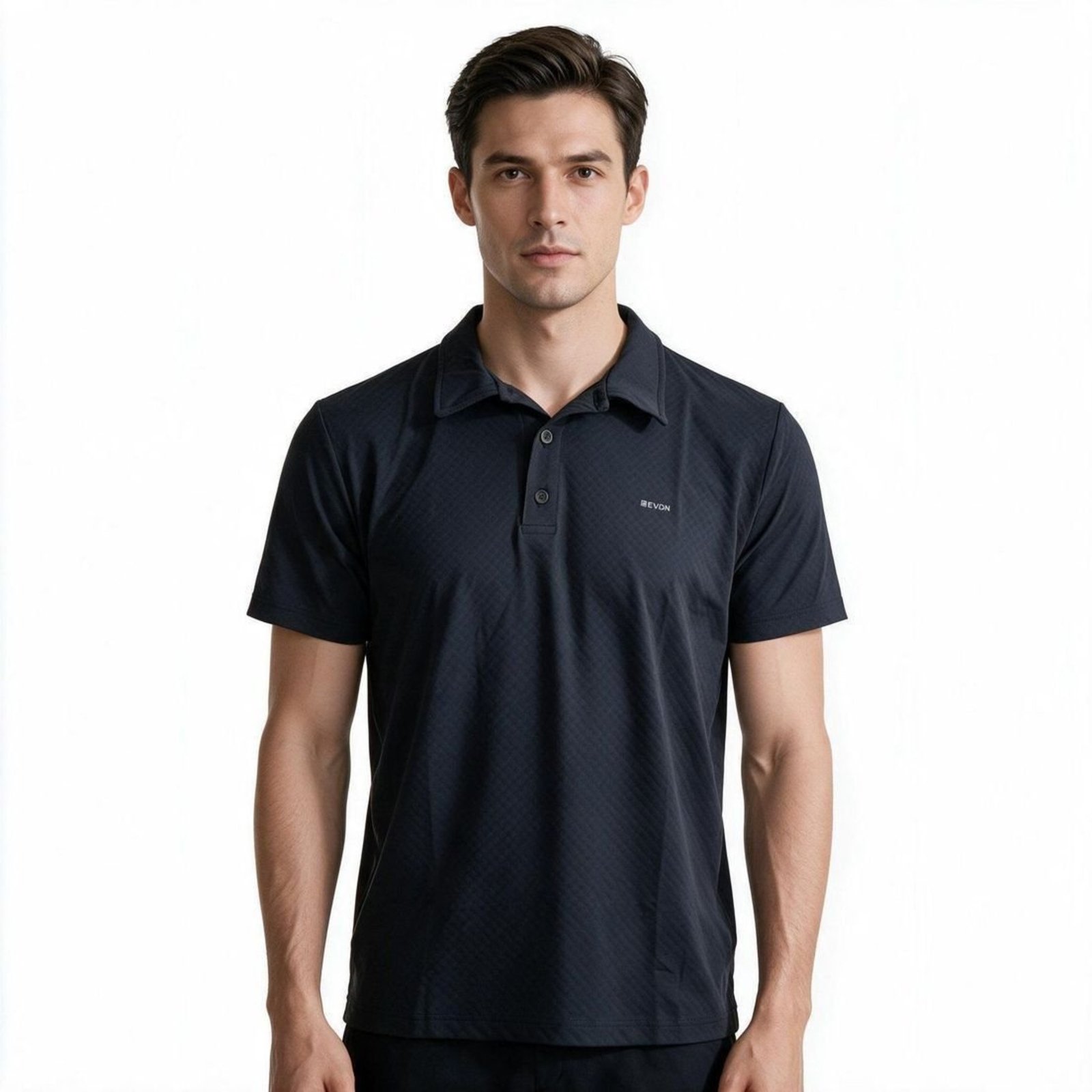 Camisa Polo Dry Masculina Erva Daninha UV50+ Preta 17426 - Preto - ERVA DANINHA
