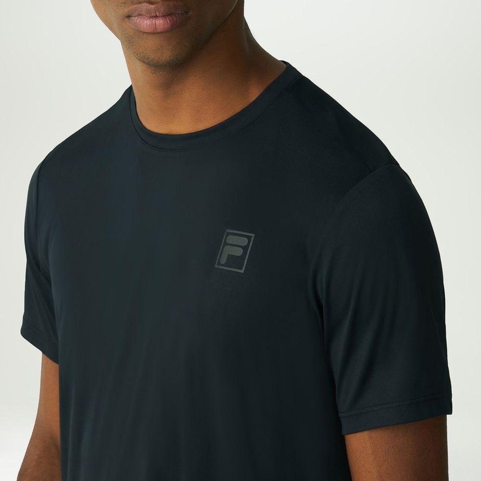Camiseta Masculina Fila Reflective Core Run 1385500 Cor Preto Tam G