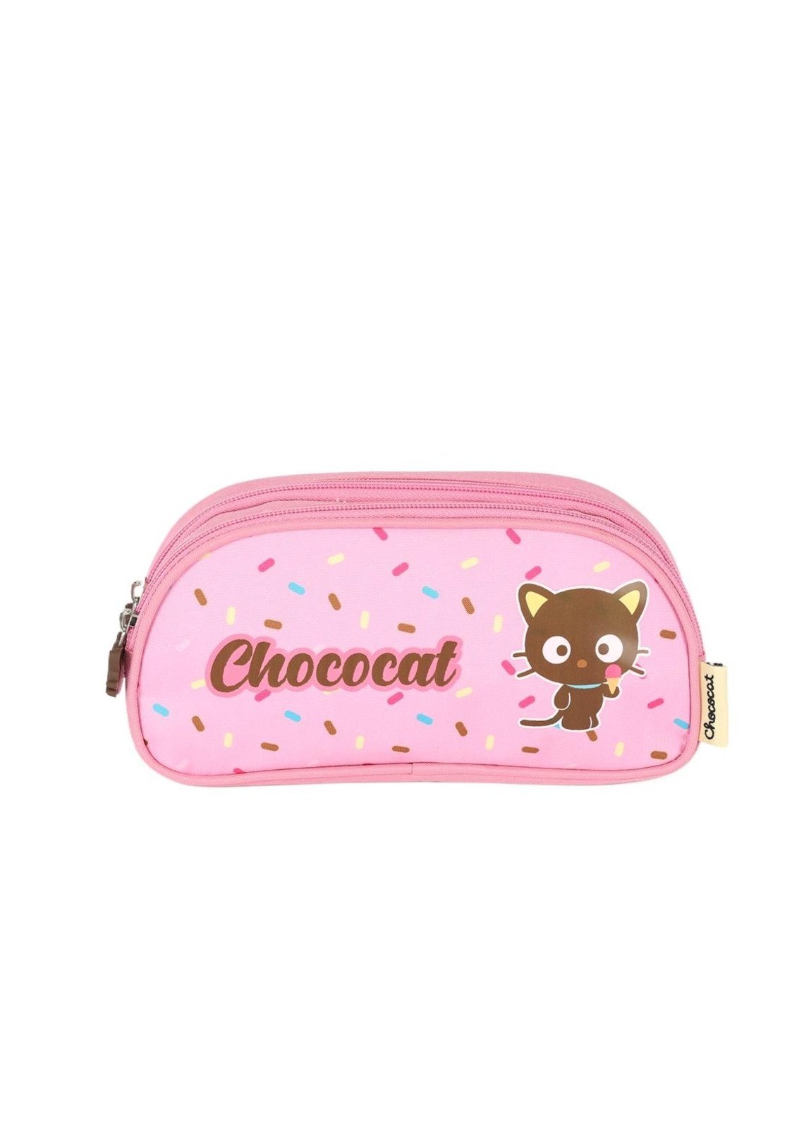 Vista 2 Infantil - Estojo Duplo Chococat Juvenil Up4you Luxcel rosa