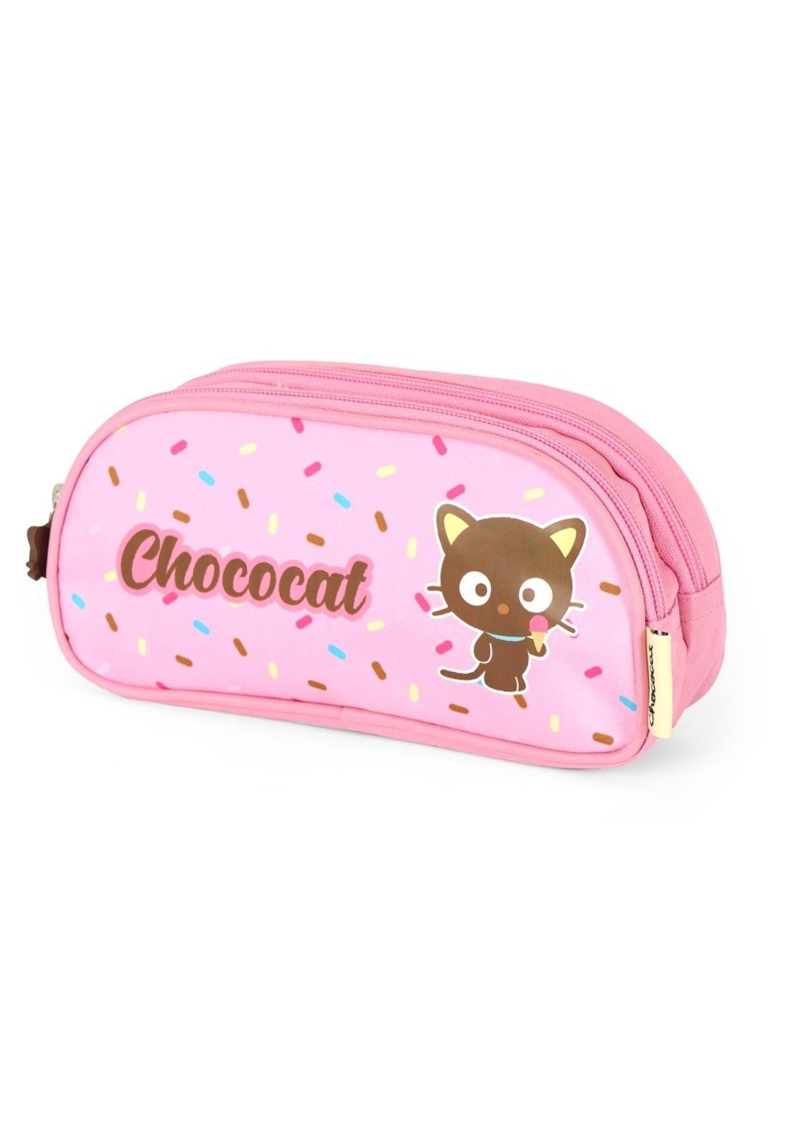 Vista 3 Infantil - Estojo Duplo Chococat Juvenil Up4you Luxcel rosa
