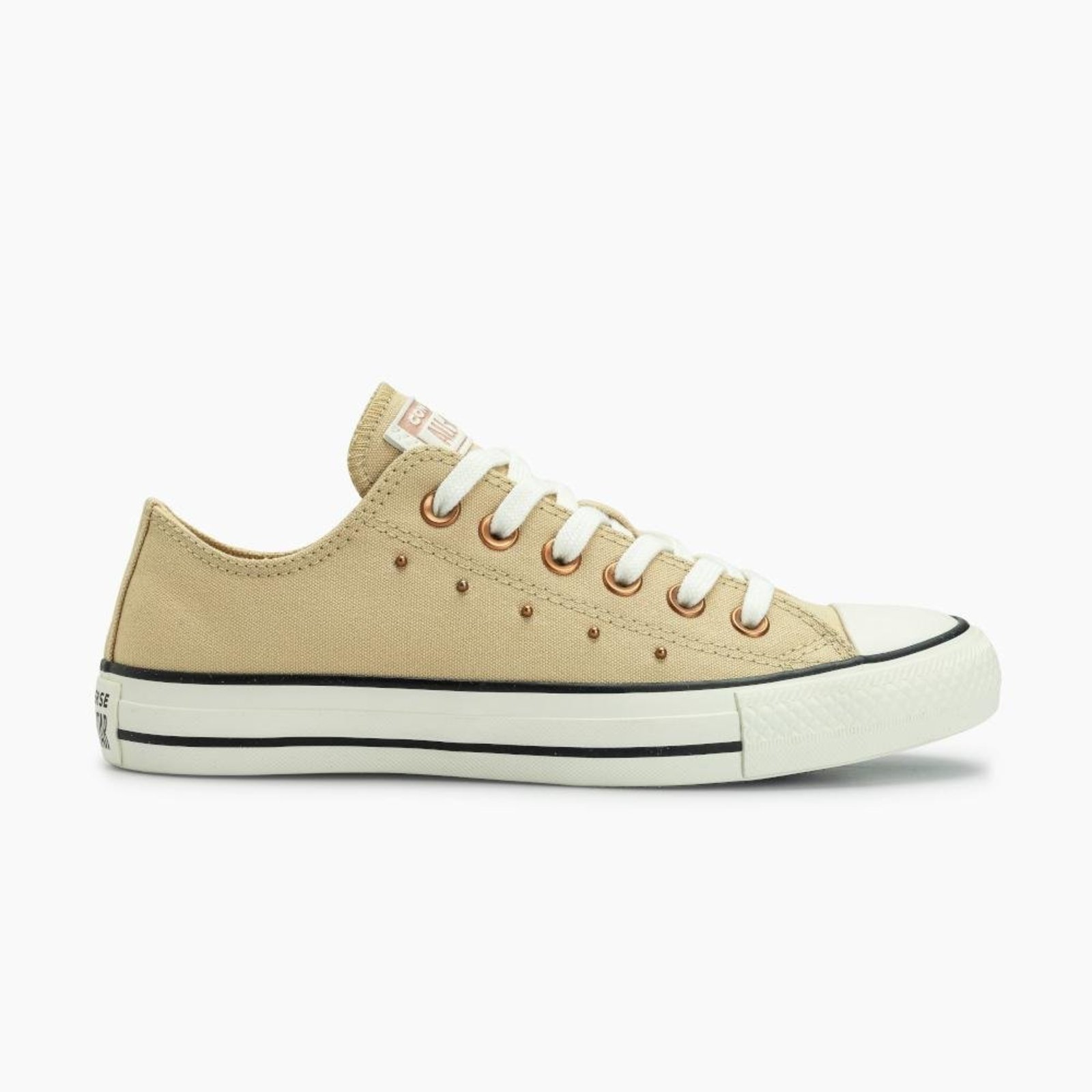 Tênis Chuck Taylor All Star Mini Studs Cano Baixo Bege