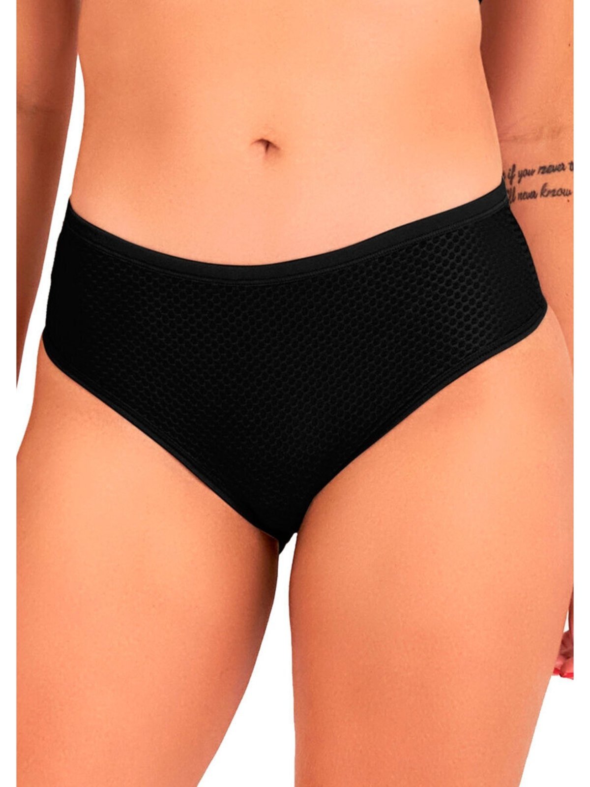 Vista 3 Kit com 2 Calcinhas Biquíni Dilady 203202 preto Dilady preto