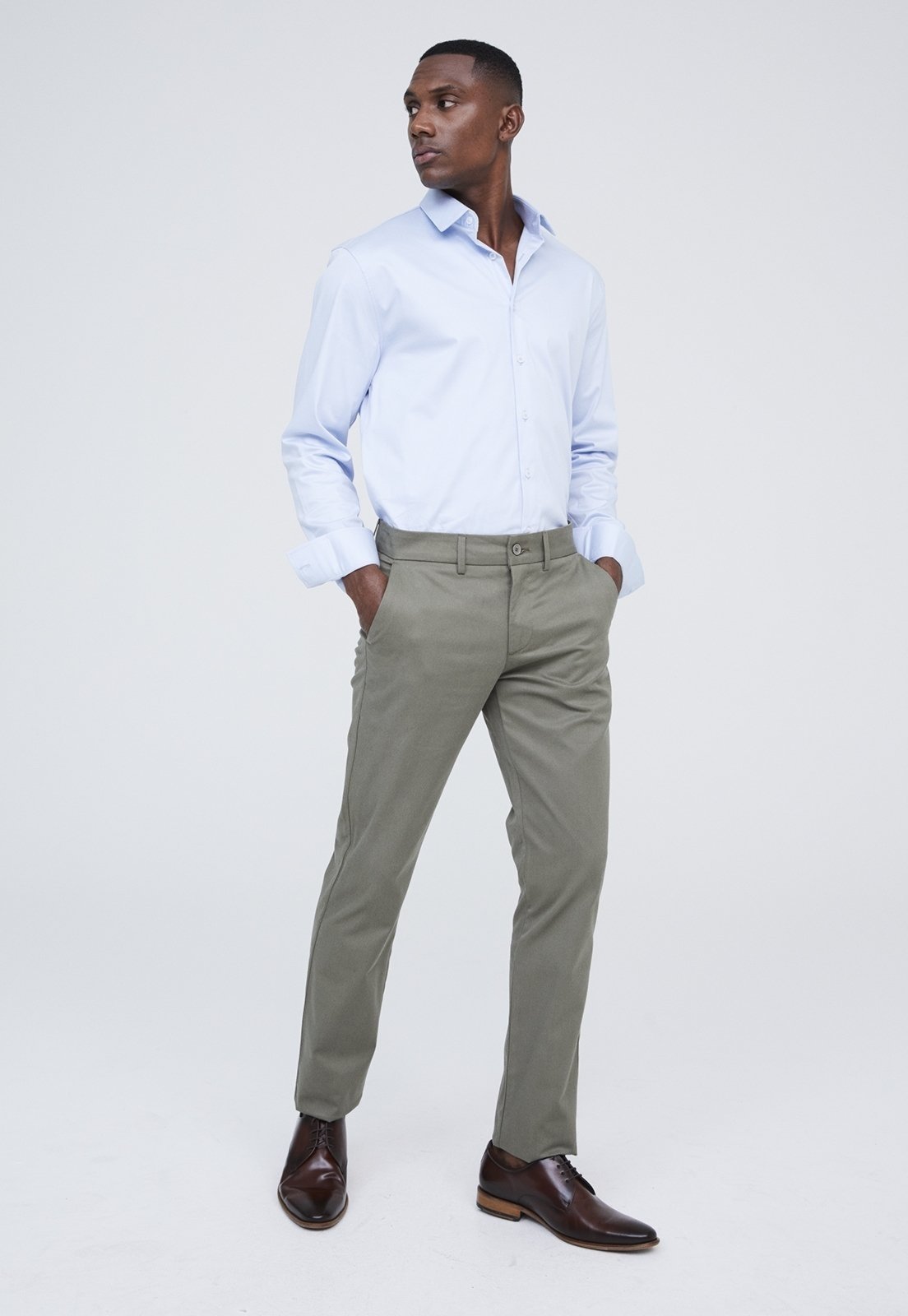 Camisa Traymon Regular Algodão Egípcio Azul