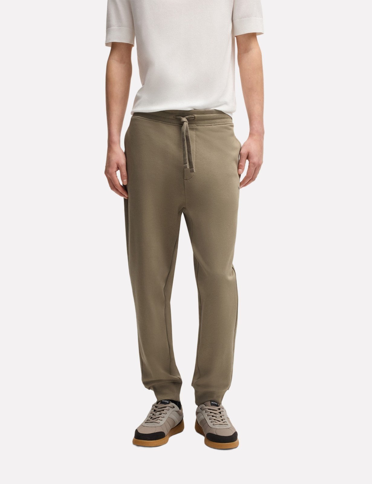 Calça Hugo Boss Masculina Moletom Regular Fit Dayote232 Cáqui
