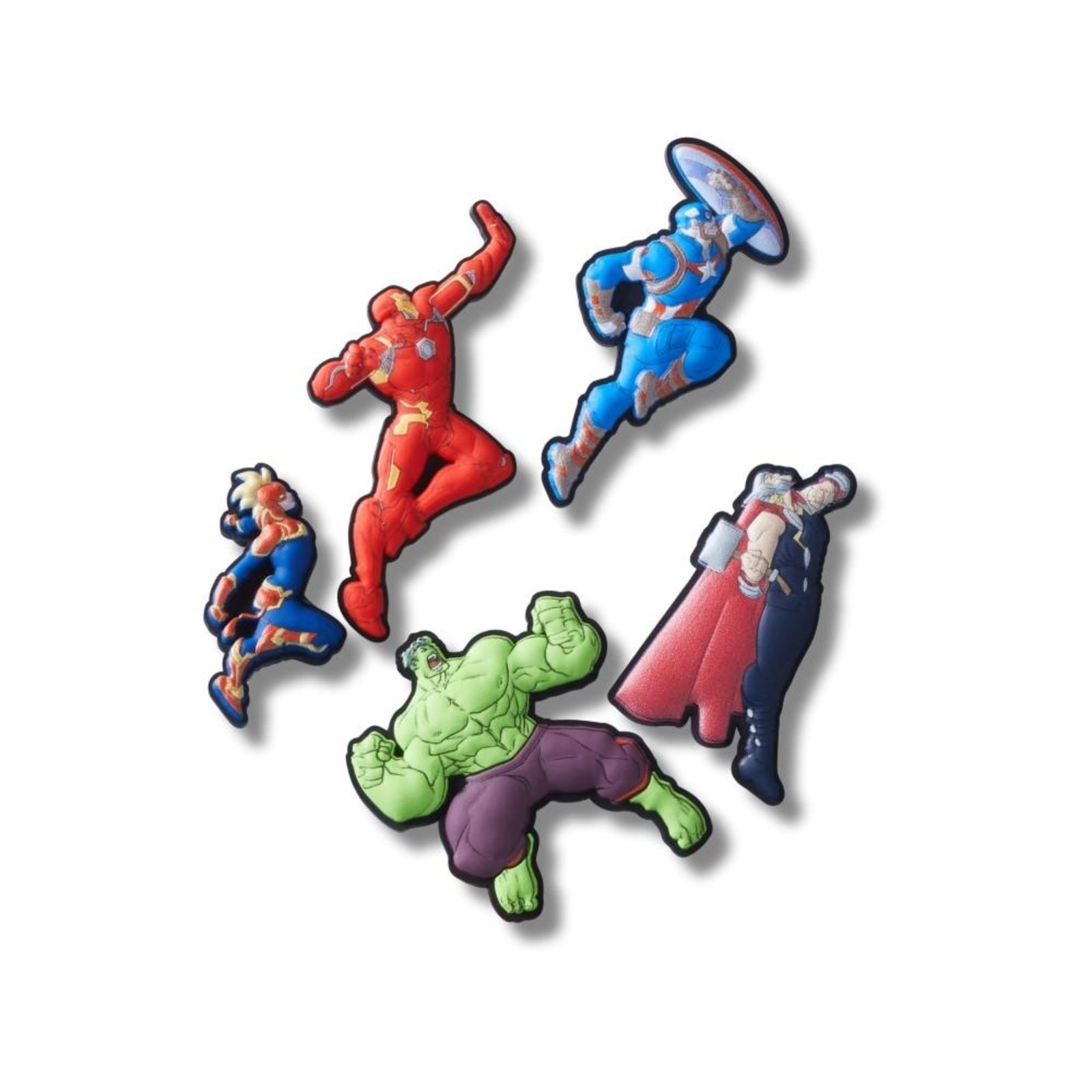 Vista 2 Infantil - Jibbitz™ Avengers Pack com 5 Peças Crocs branco