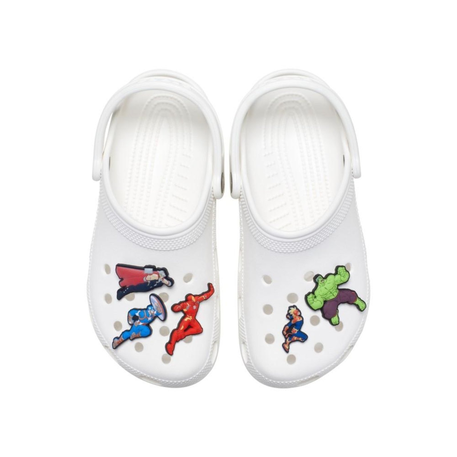 Vista 3 Infantil - Jibbitz™ Avengers Pack com 5 Peças Crocs branco