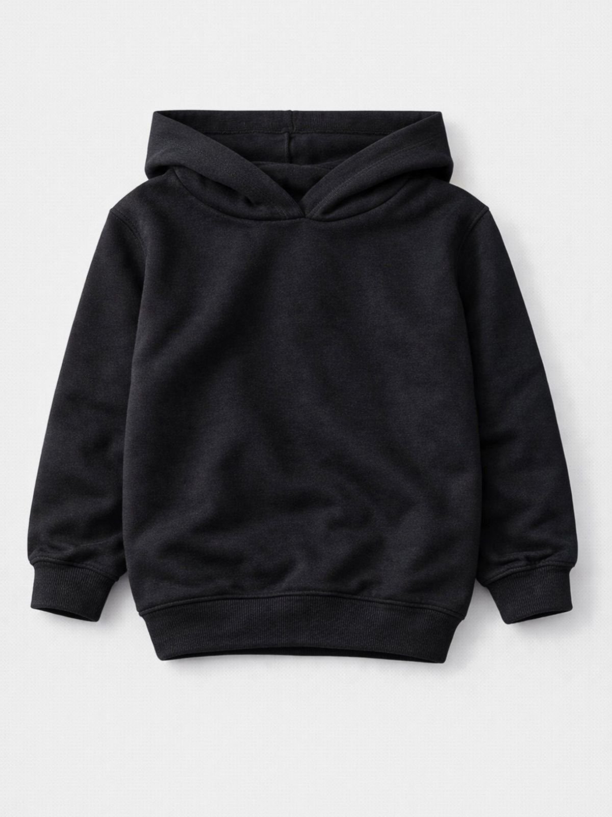 Infantil - Blusão Moletom Peluciado Básico - Preto