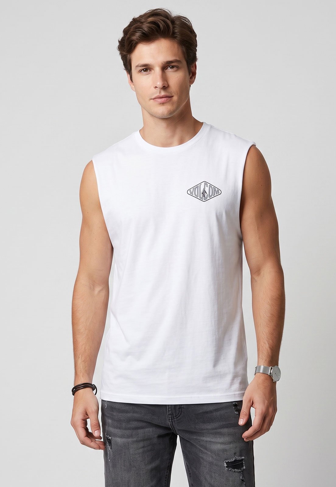 Regata Masculina Volcom Graphic Branca