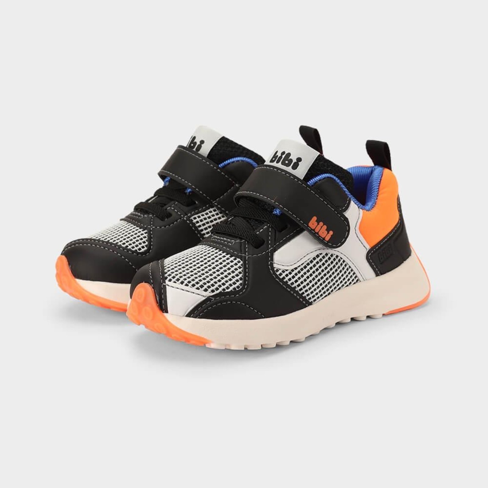Vista 3 Infantil - Tênis Bibi Jogging com Laranja Calçados Bibi preto Calçados Bibi preto