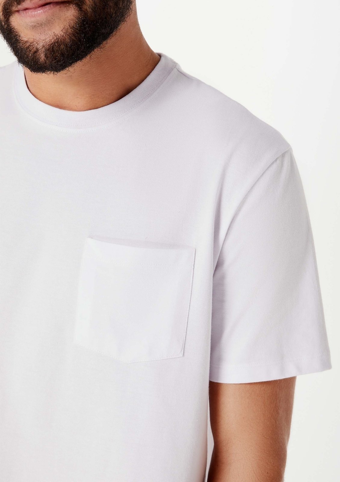 Vista 3 Camiseta Básica Masculina Super Cotton Com Bolso Hering preto Hering preto