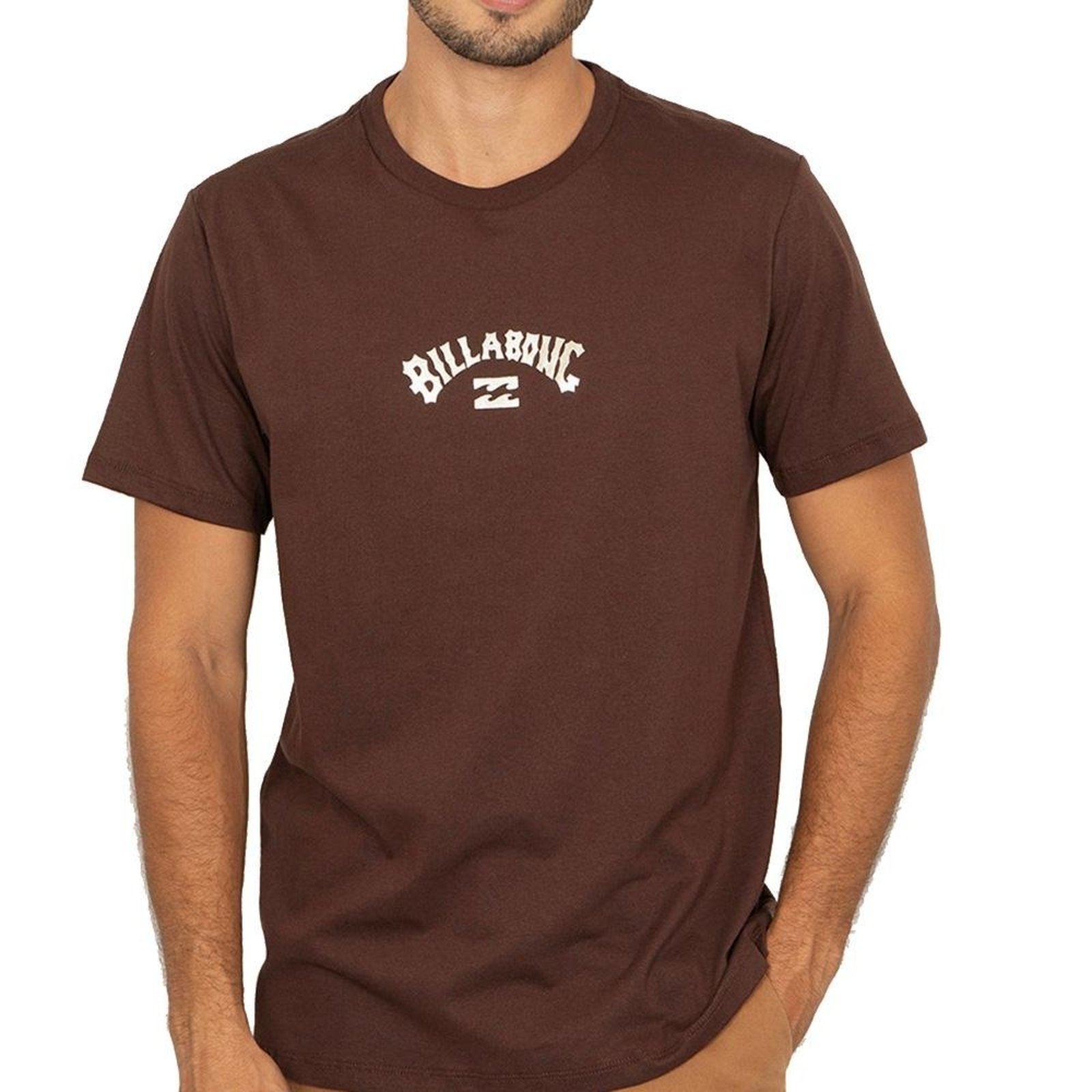Camiseta Billabong Mid Arch II WT26 Masculina Marrom Escuro