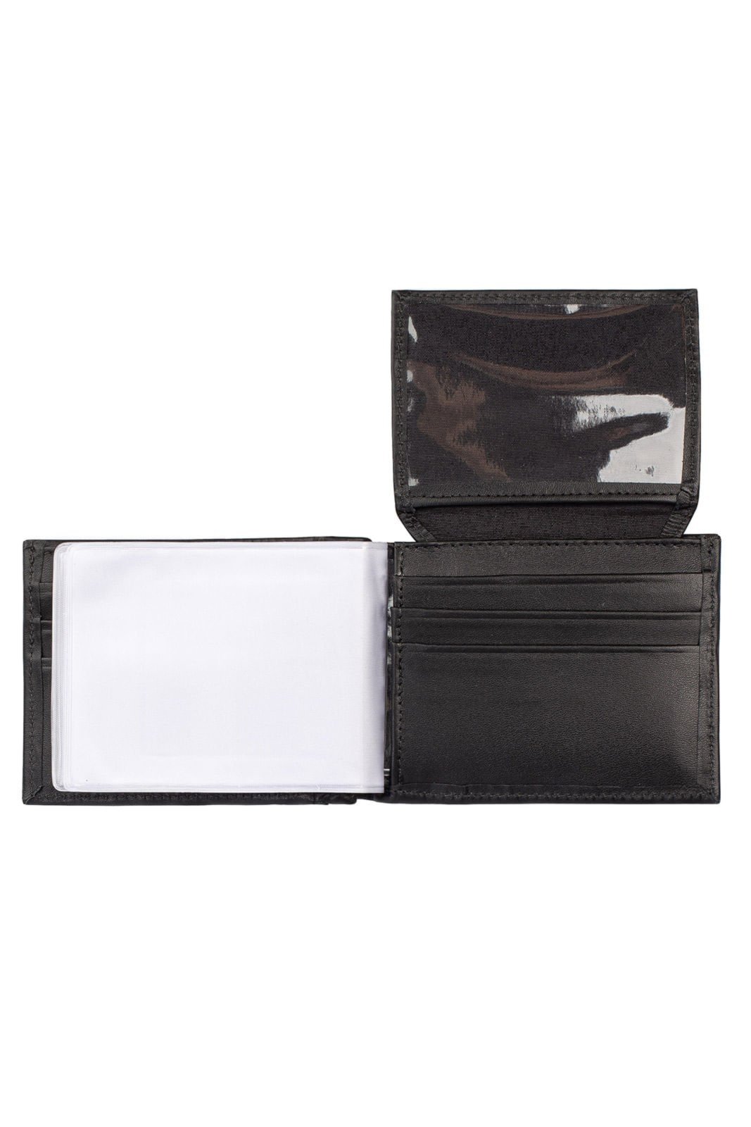 Vista 3 Carteira masculina de couro italiano Tyler 8,5x11,5cm - Preta Vira Vento café Vira Vento café