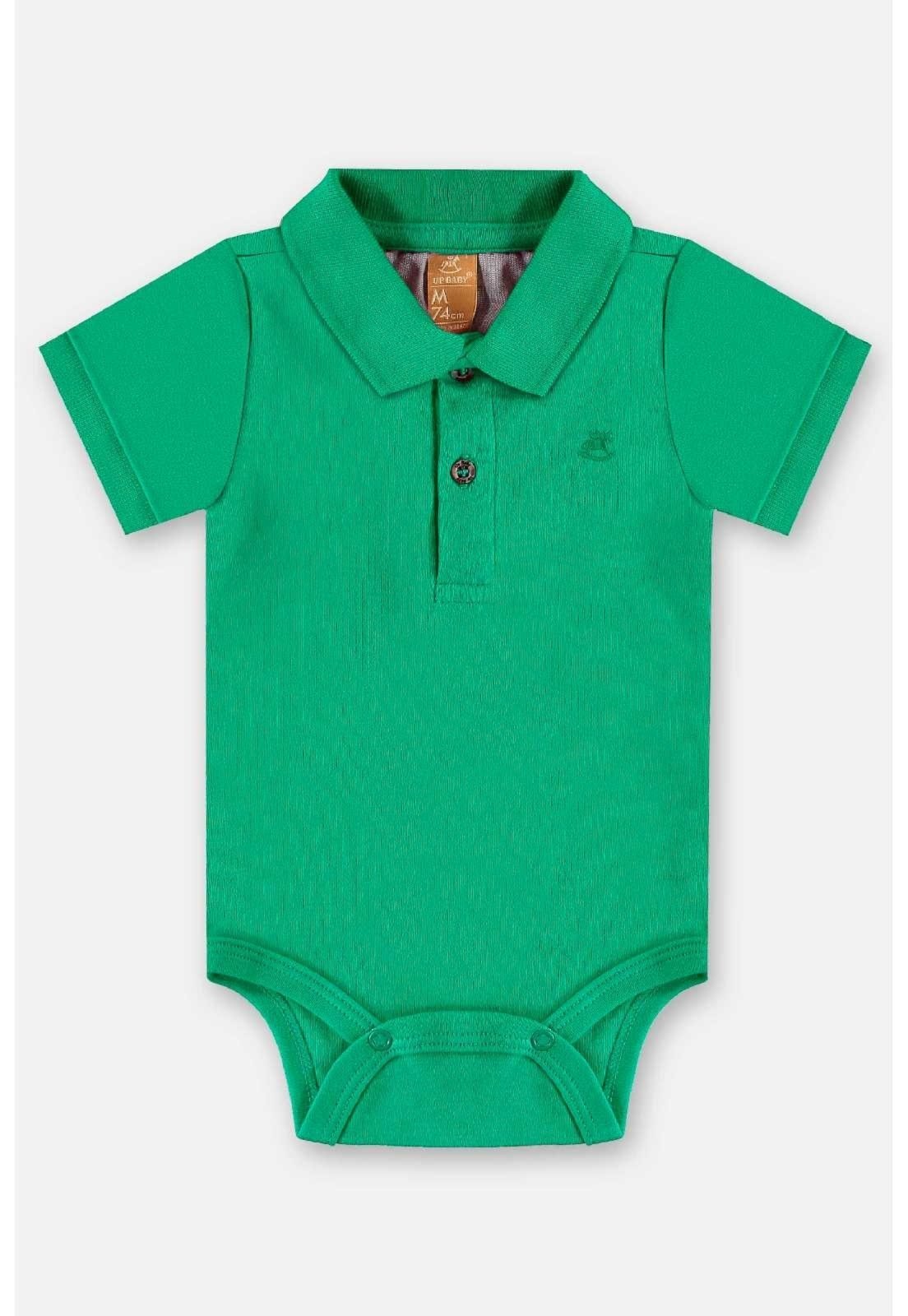 Infantil - Body Polo em Suedine Menino Up Baby Verde