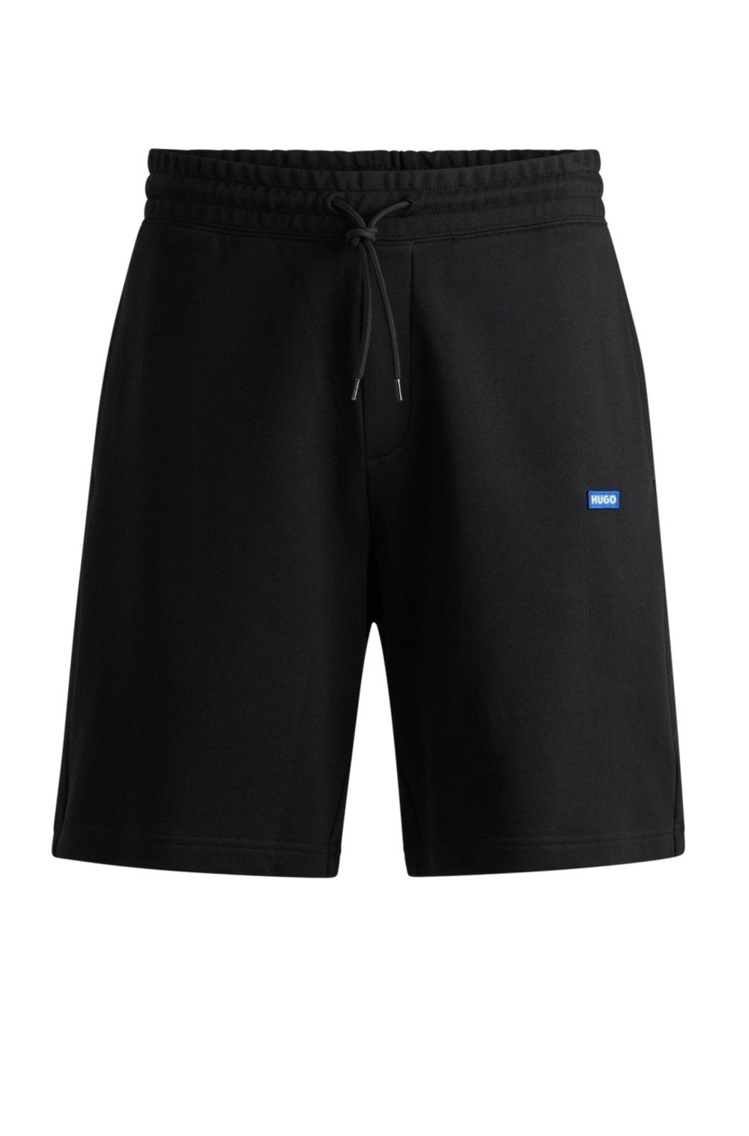 Shorts De Algodão Terry Com Logo Azul