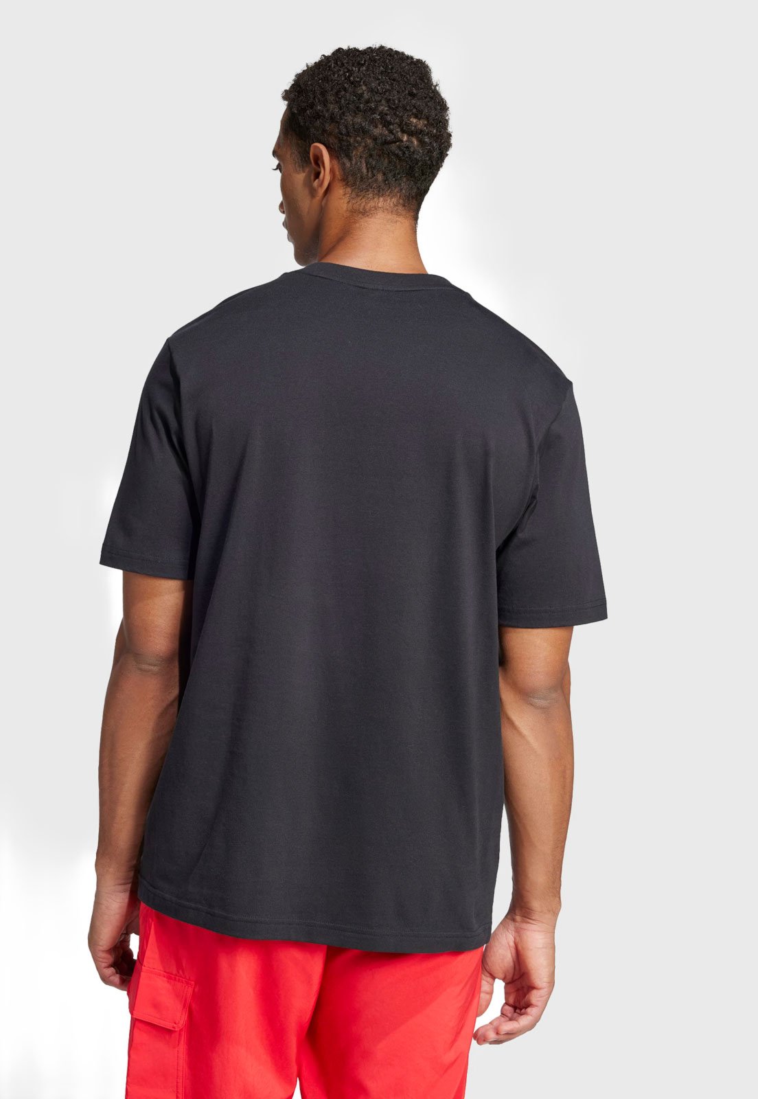 Vista 3 Camiseta Masculina Adidas Sportswear Logo Linear Preta preto adidas Sportswear preto
