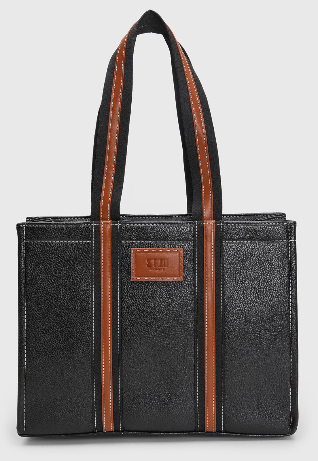 Bolsa Feminina Santa Lolla Grande Texturizada Preta