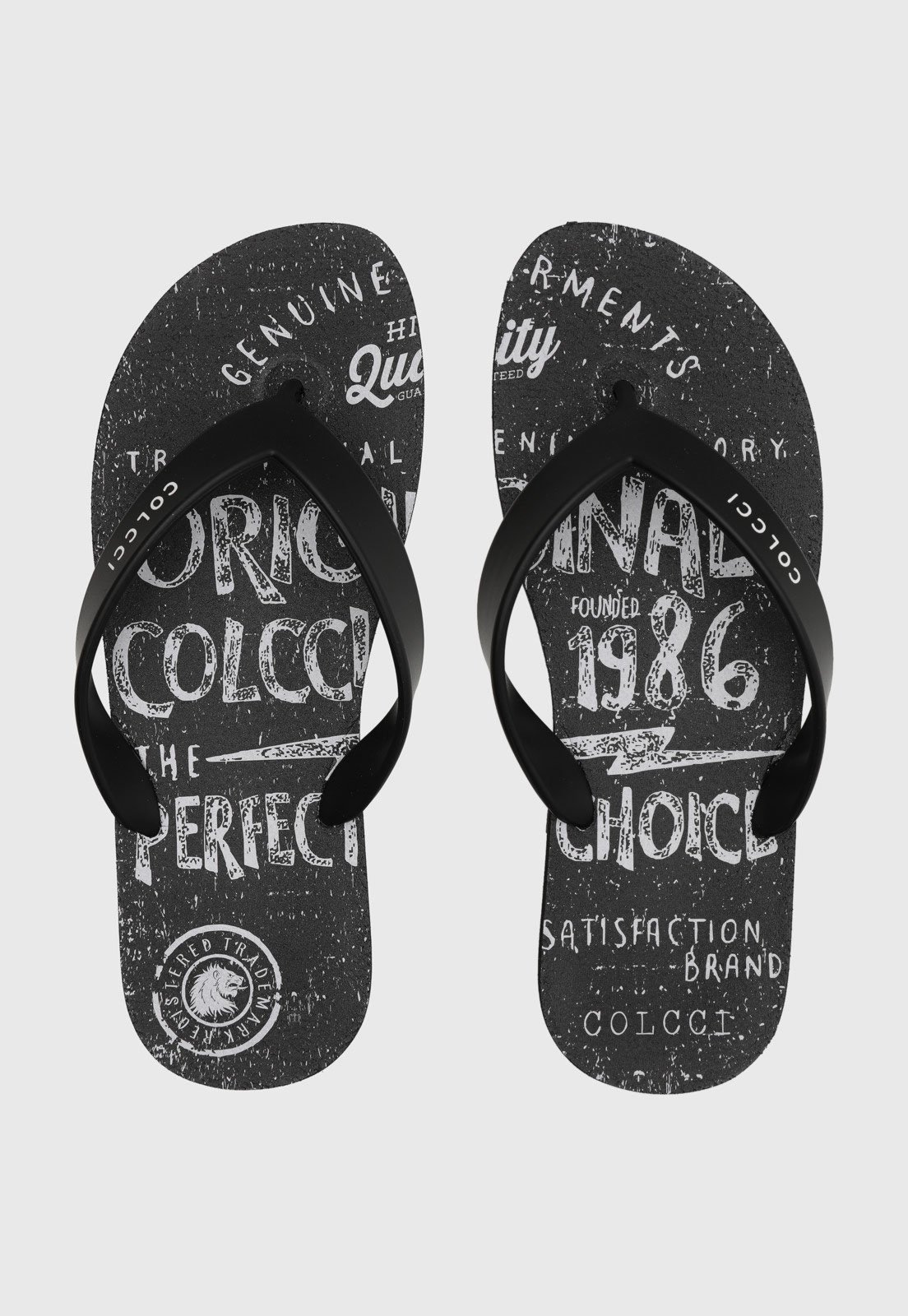 Chinelo Colcci De Dedo Logo Preto