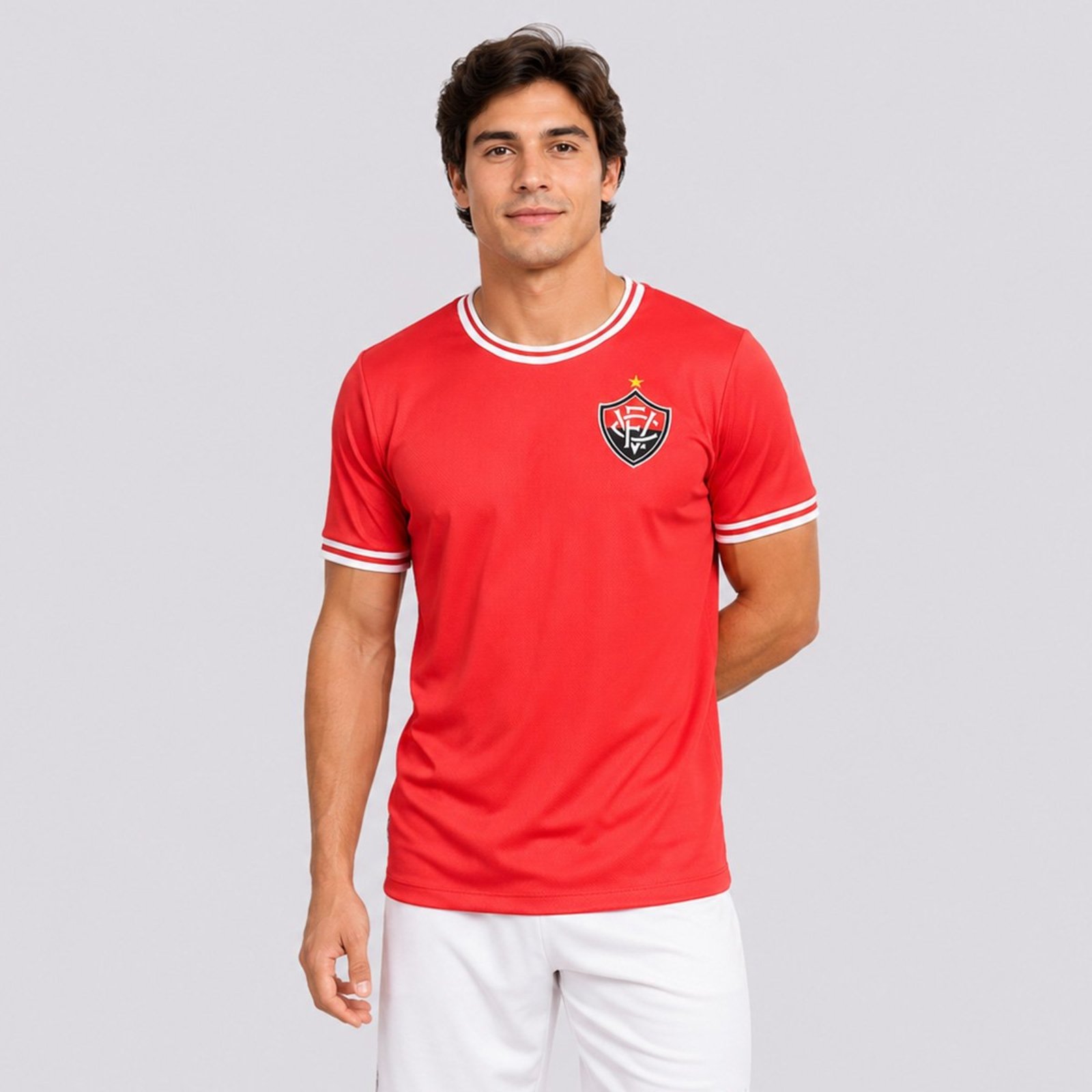 Camisa Vitória Jacquard Vermelha