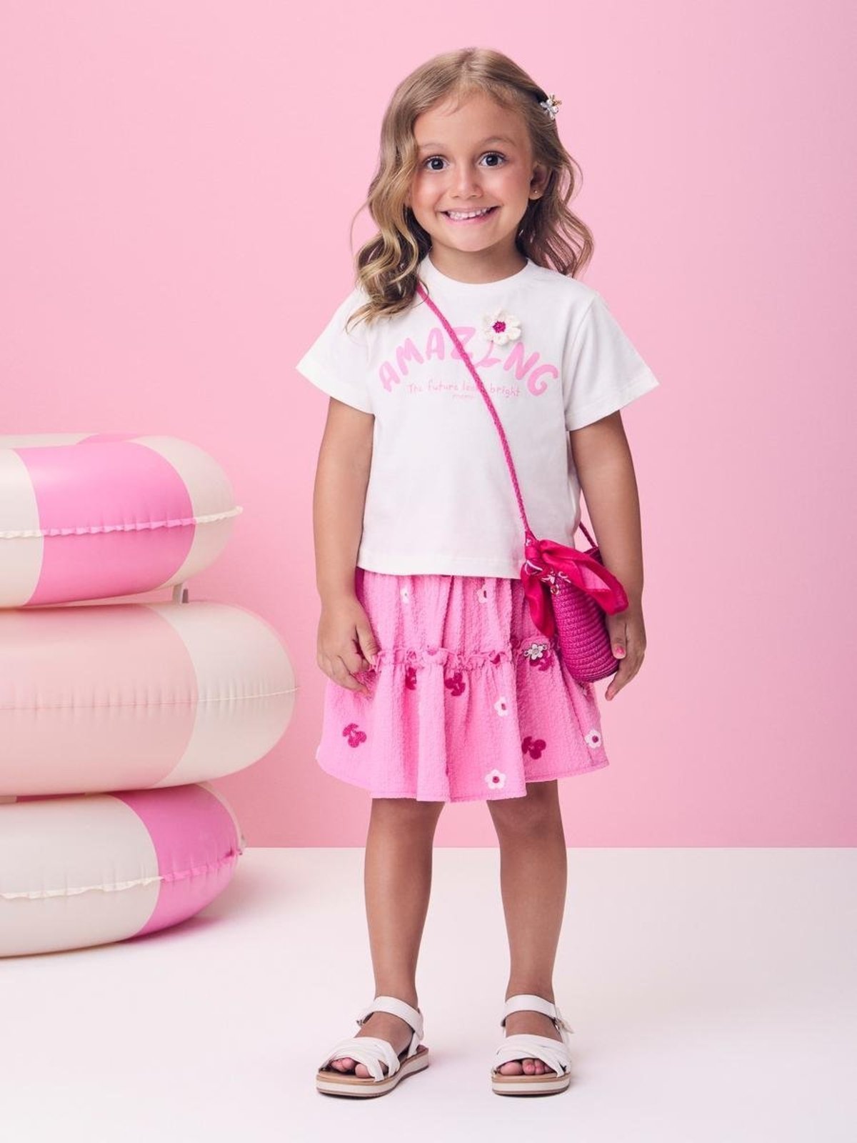 Infantil - Conjunto Anarruga com Aplique de Flor