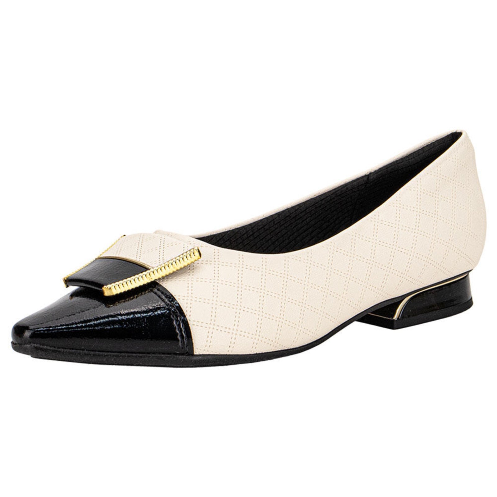 Sapato Feminino Salto Grosso Piccadilly 279039 0089039 Bege