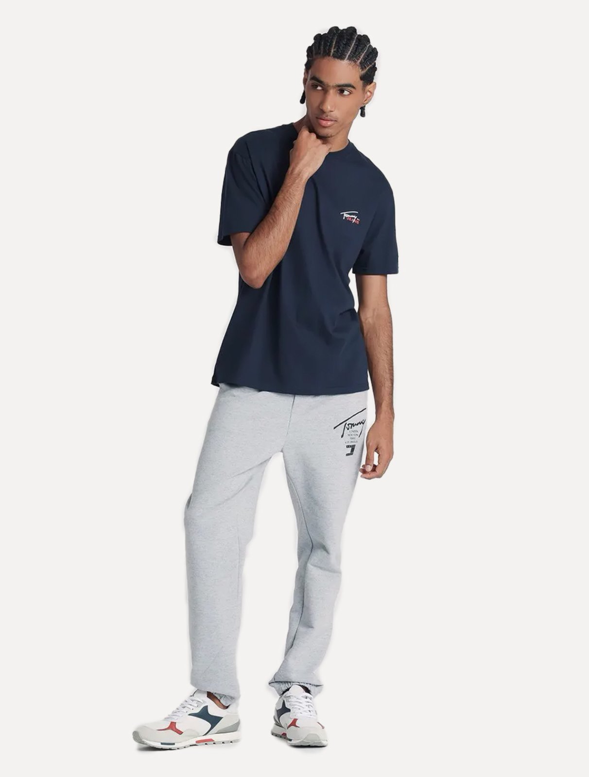 Vista 3 Camiseta Tommy Jeans Masculina Regular Classic Smal Flag azul marinho Tommy Jeans azul marinho