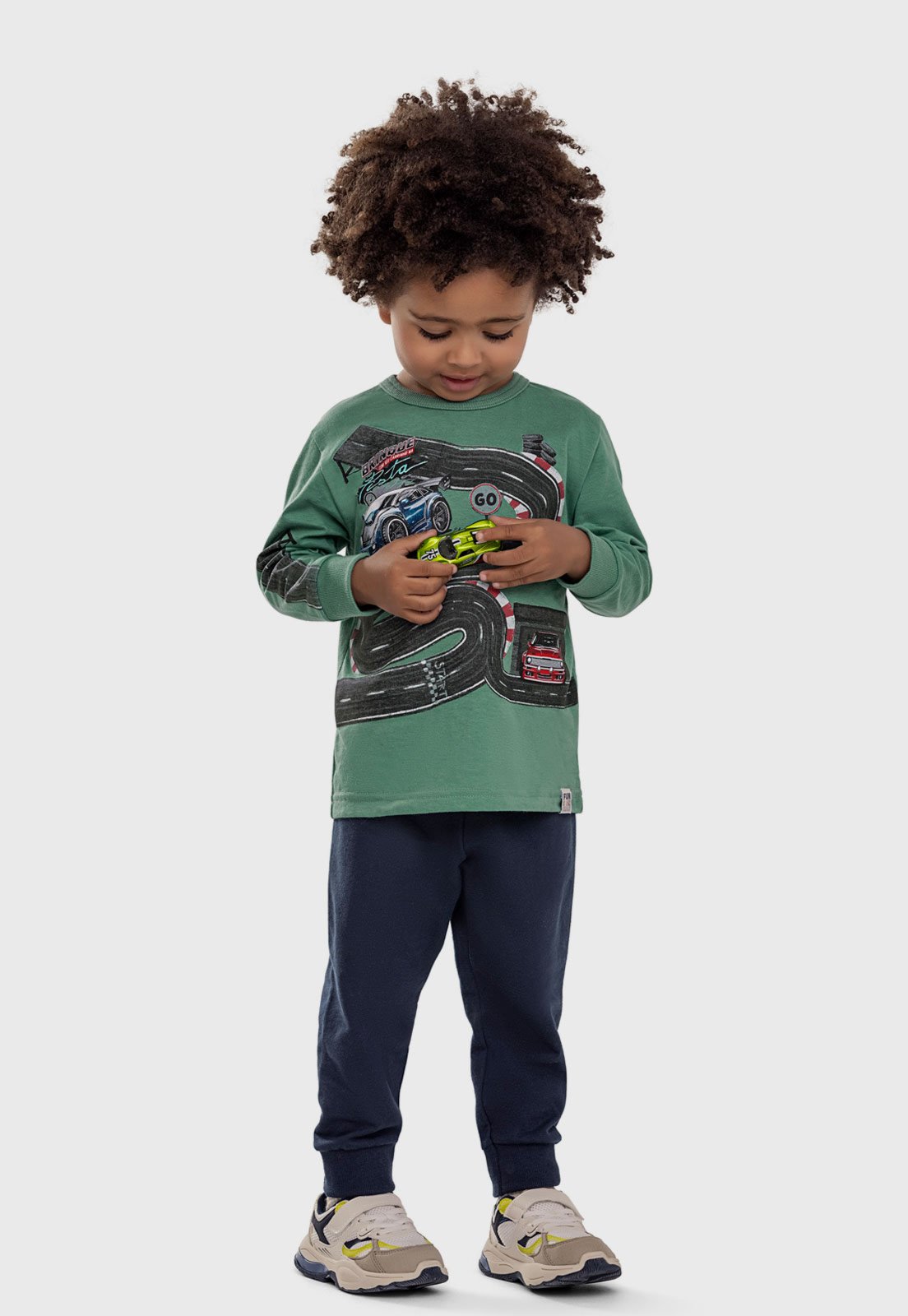 Infantil - Conjunto Elian Blusa Estampada Verde