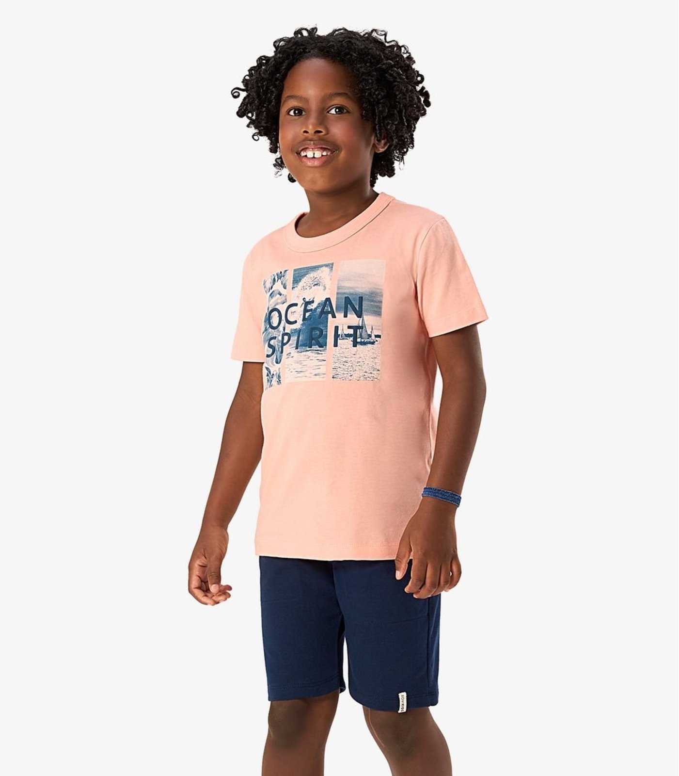 Infantil - Conjunto Camiseta Com Bermuda Rovi Rosa