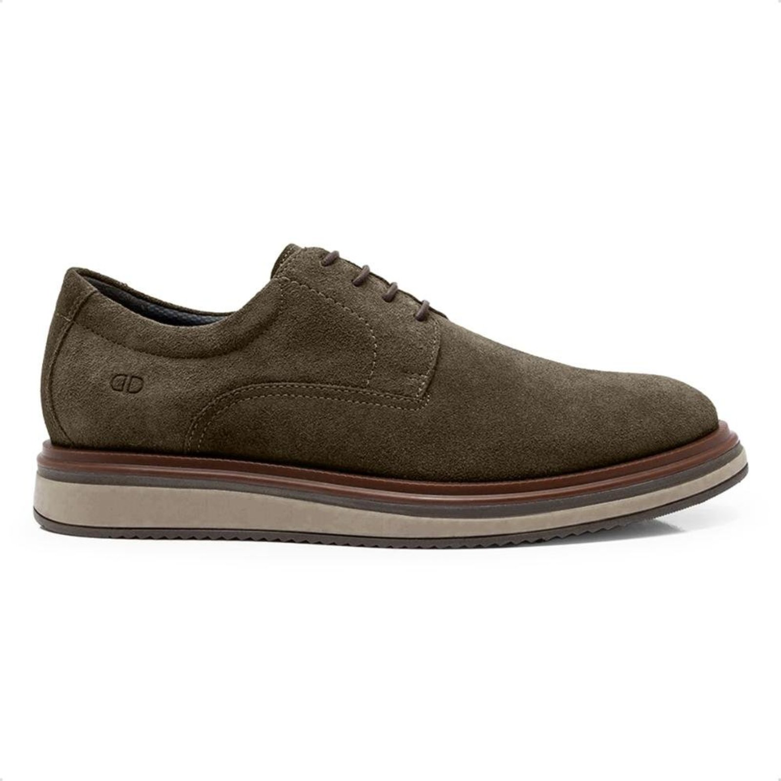 Sapato de Couro Democrata Masculino Durant 596101 Marrom