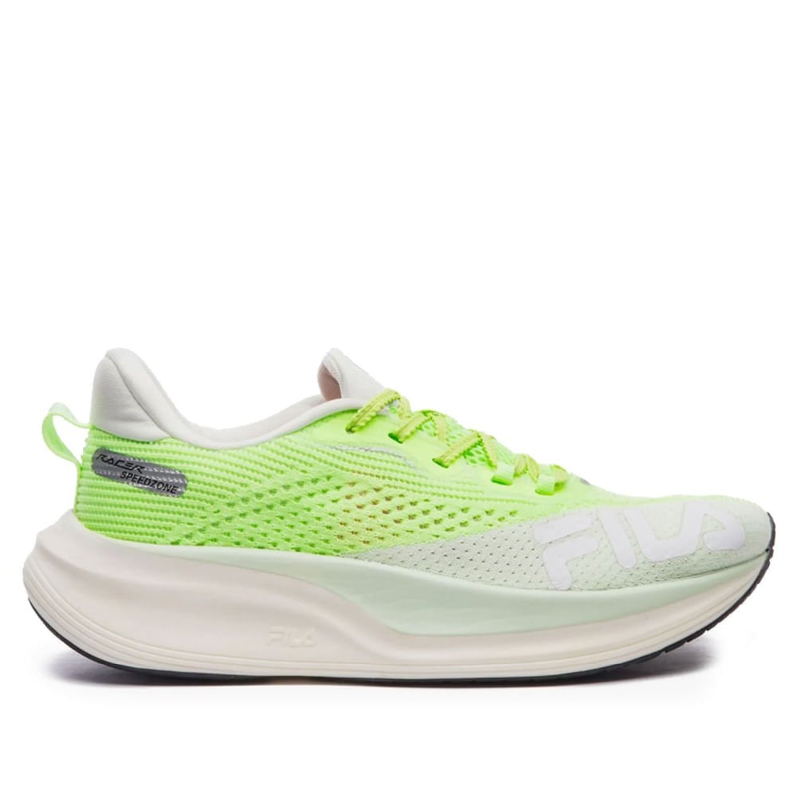 Vista 2 Tênis Feminino Fila Racer Speedzone branco verde Fila verde