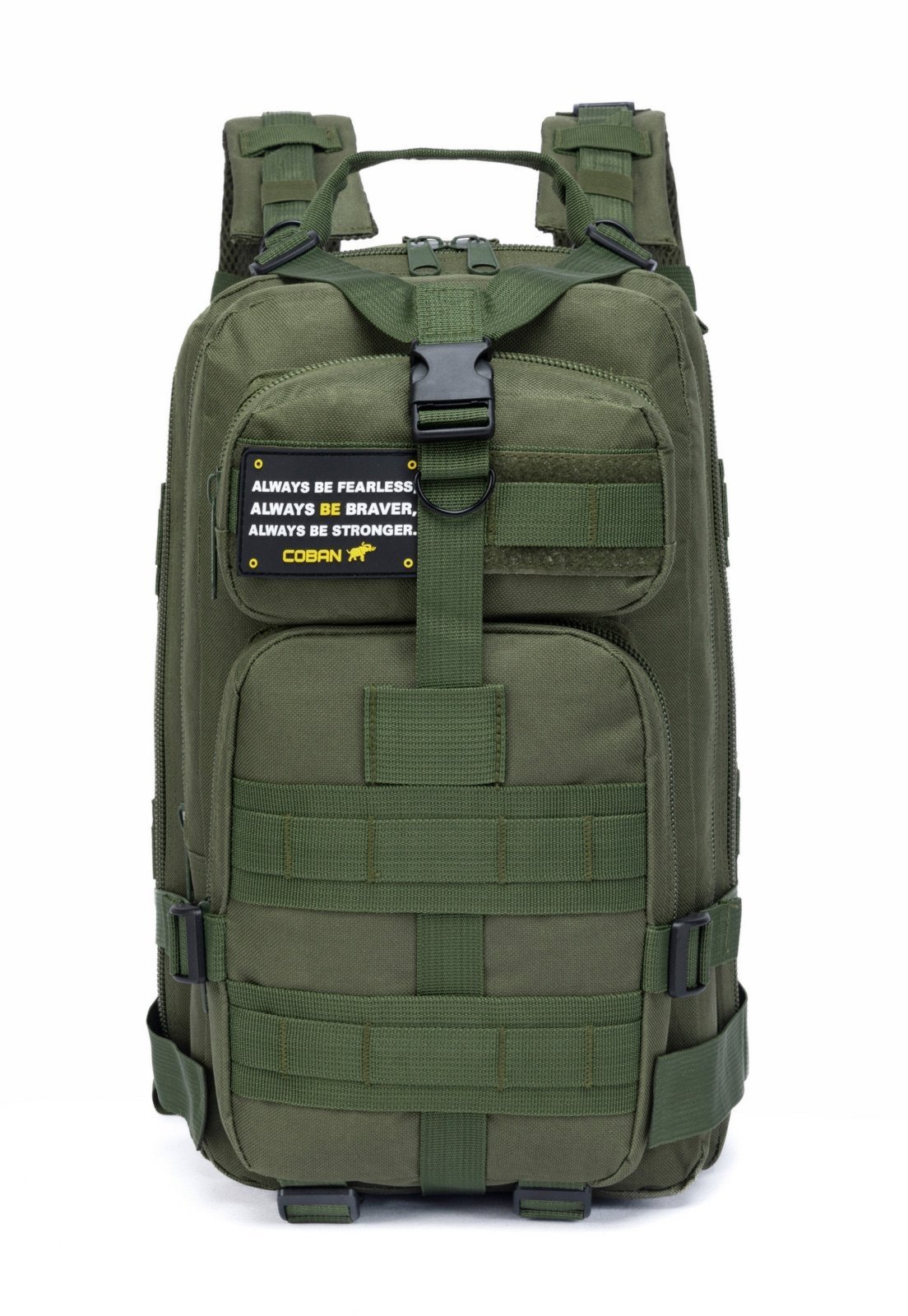 Vista 2 Mochila Bolsa Tática Estilo Militar Espaçosa Resistente COBAN verde militar COBAN verde militar