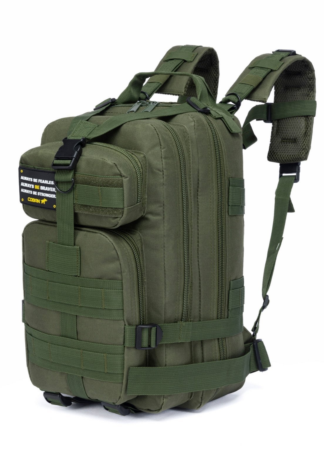 Vista 3 Mochila Bolsa Tática Estilo Militar Espaçosa Resistente COBAN verde militar COBAN verde militar