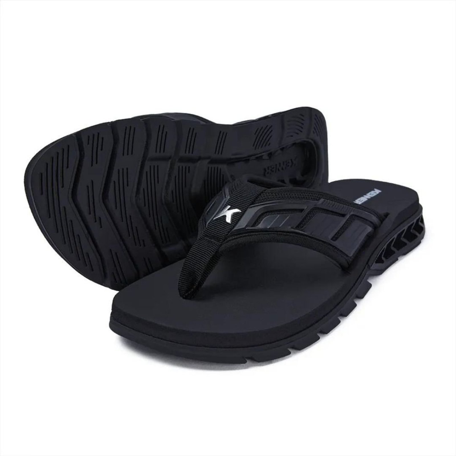 Chinelo Sandália Kenner Rakka L7 Full Force - PRETO/PRETO