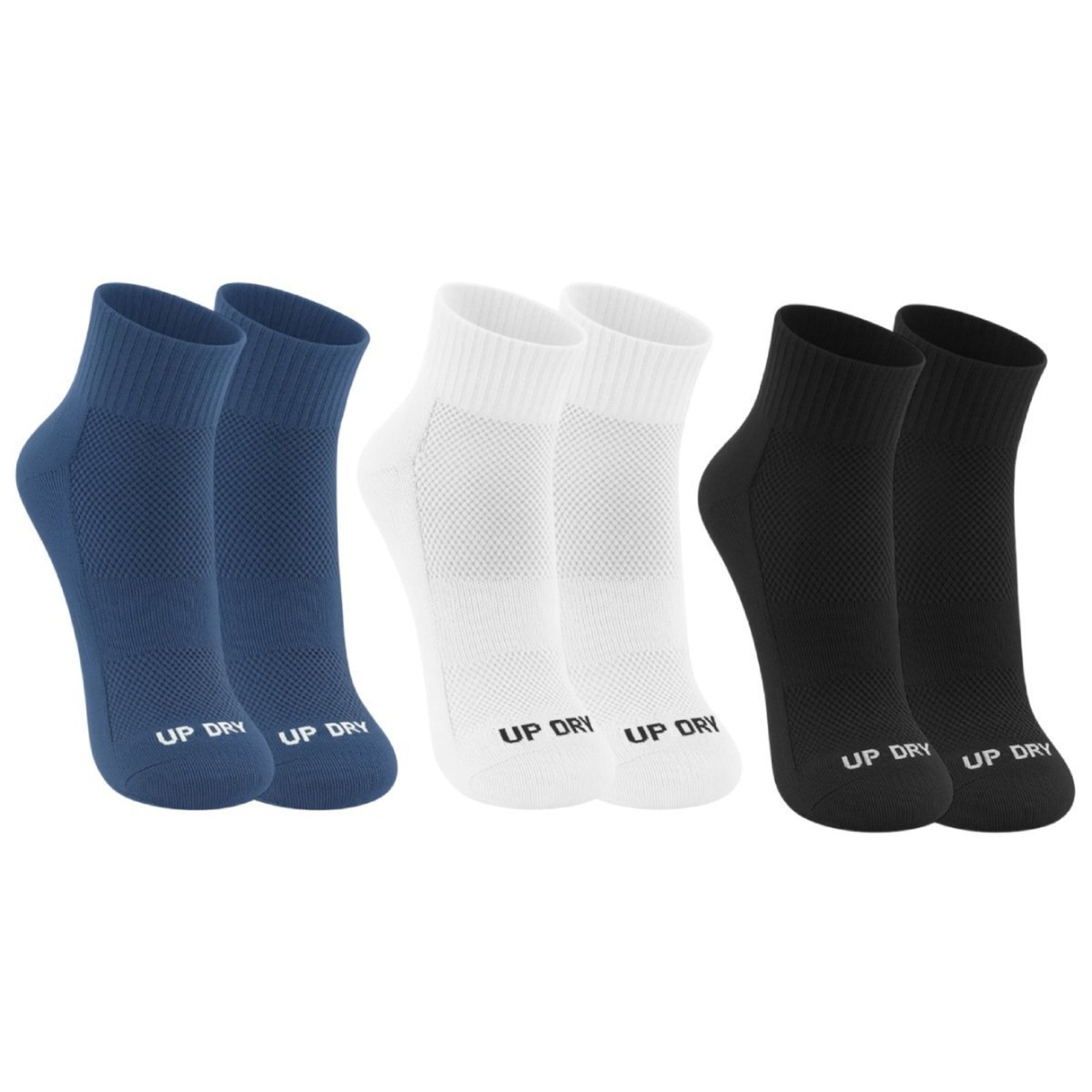 Kit 3 Pares de Meias QLC Sports Cano Médio Esportiva Sortida