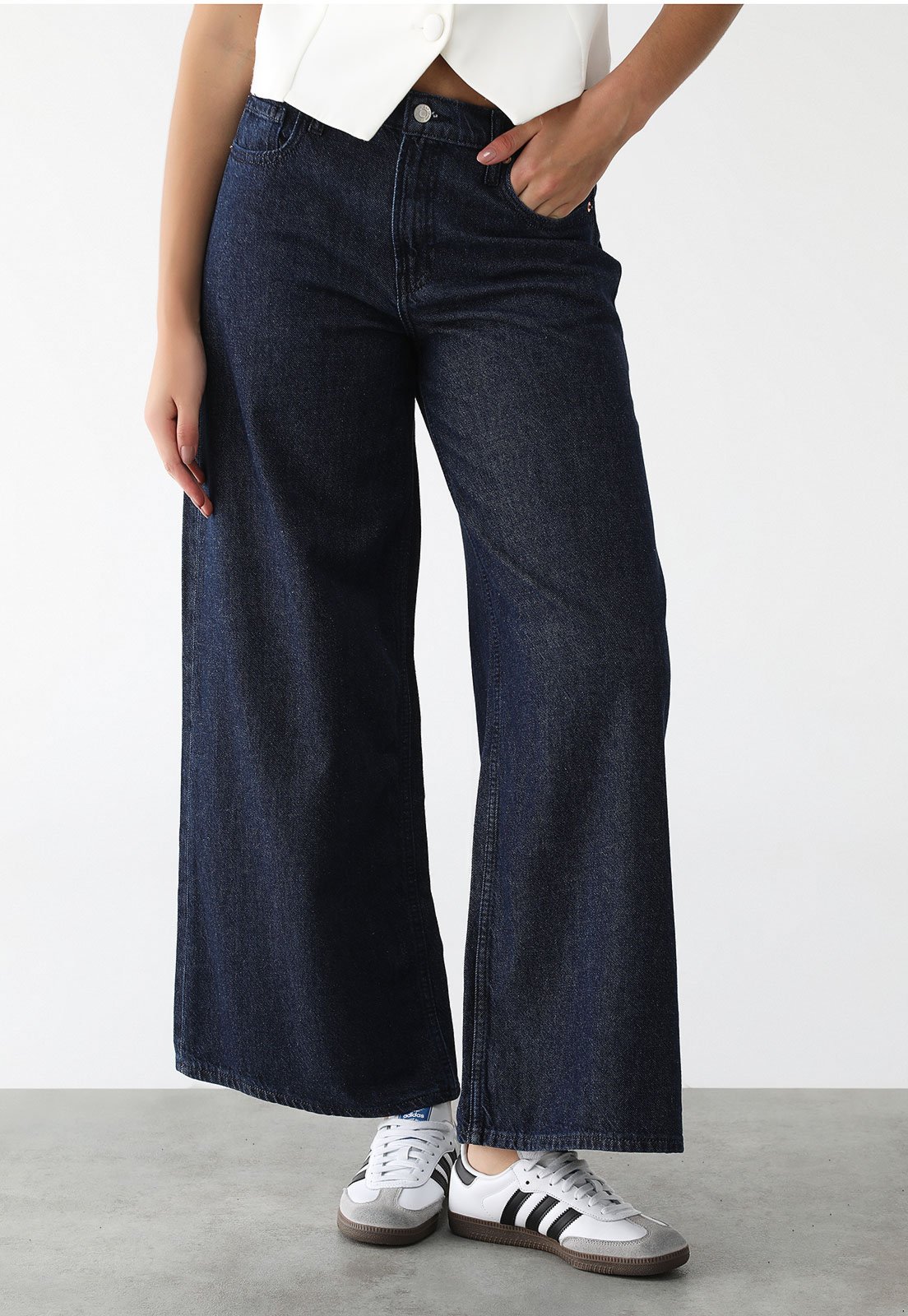 Calça Jeans GAP Wide Leg Rinsed Azul