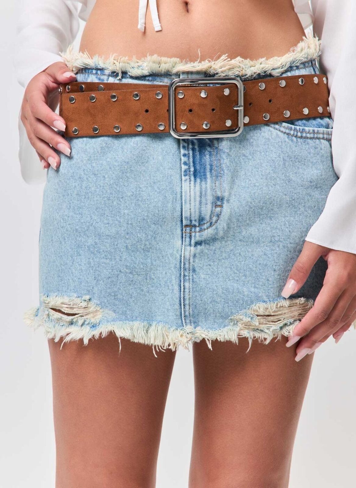 Cinto Suede Com Tachinhas