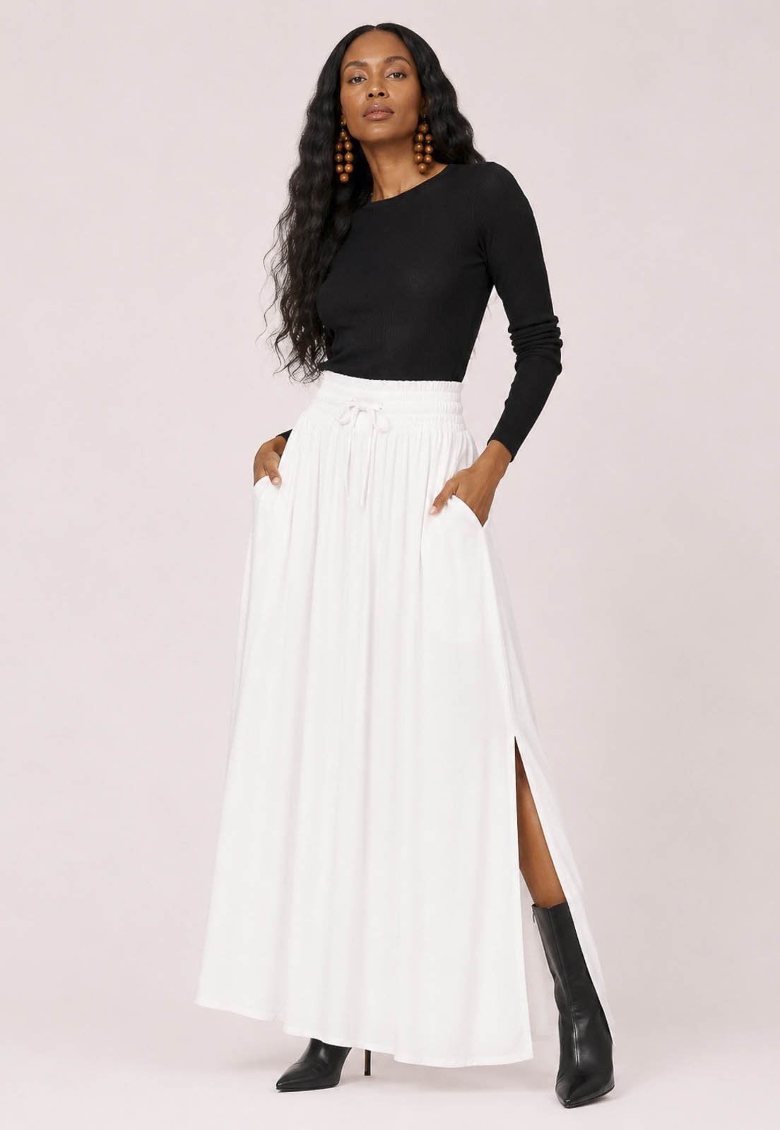 Saia Longa Amazonia Vital Viscose Branca