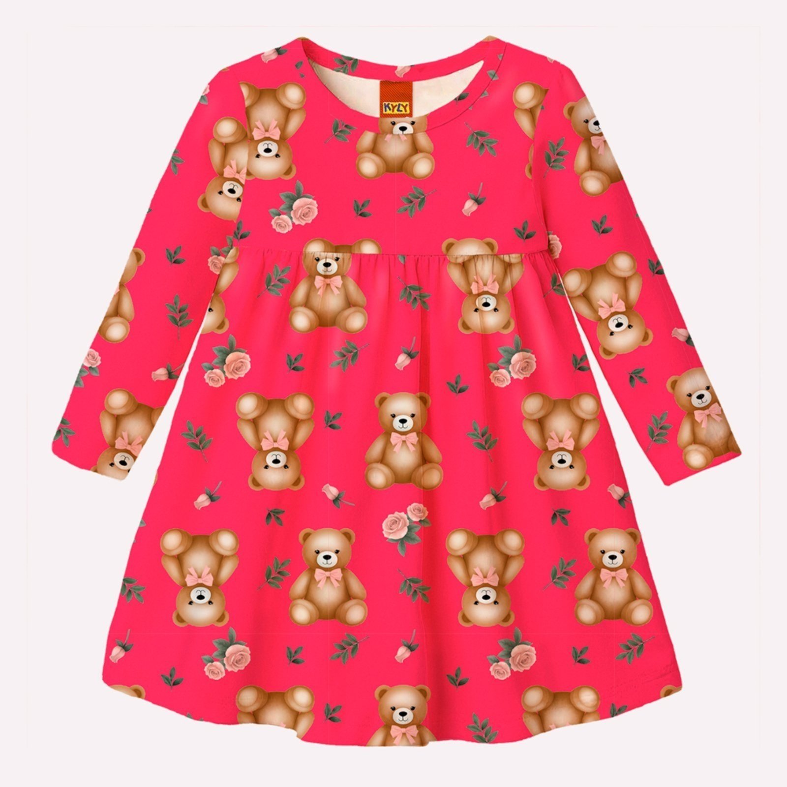 Infantil - Vestido Menina Ursinho Kyly