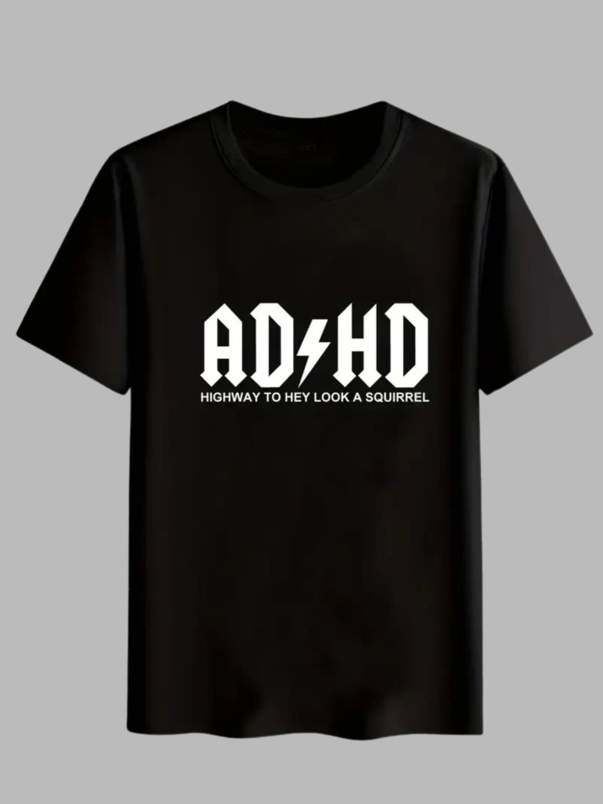 Camiseta Estampada AD HD Safira Moda Algodão Preto