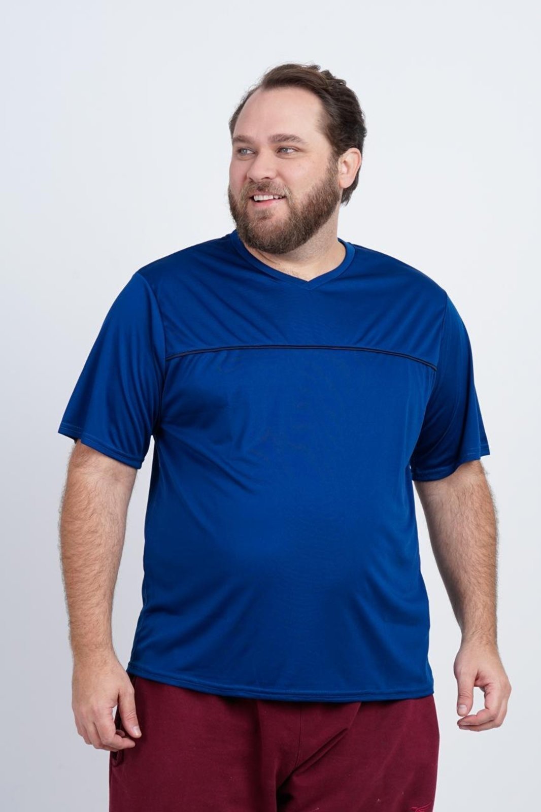 Vista 2 Camiseta SH Fashion Masculino Plus Size Confortável Para Treino cinza SH FASHION cinza