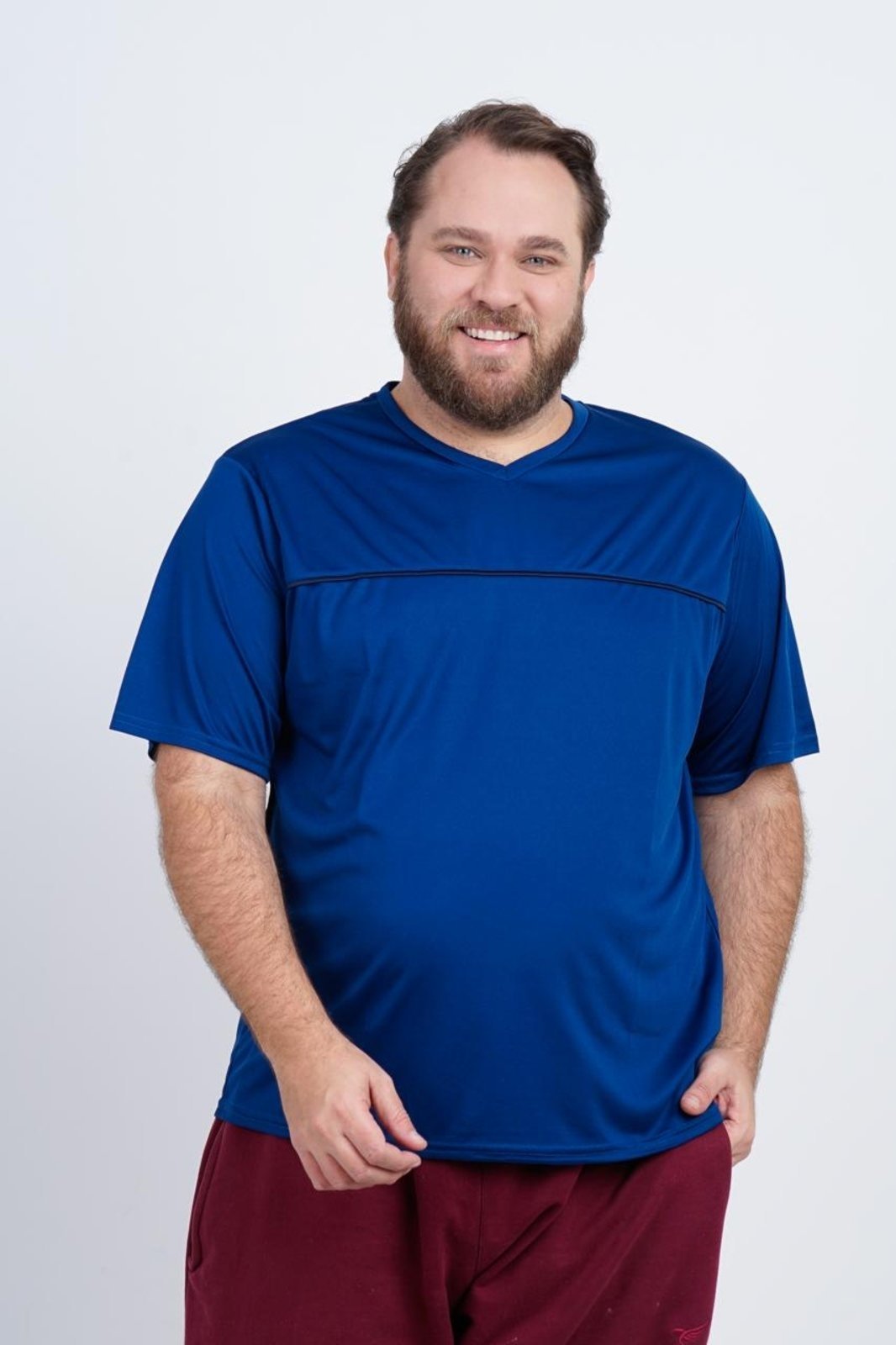Vista 3 Camiseta SH Fashion Masculino Plus Size Confortável Para Treino cinza SH FASHION cinza