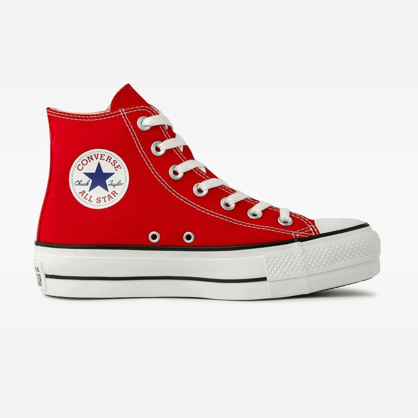 Converse Chuck Taylor All Star Lift Lona Cano Alto Vermelho