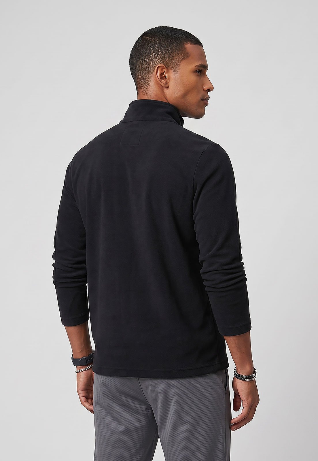 Blusa de Moletom Masculina Quiksilver Com Zíper Preta