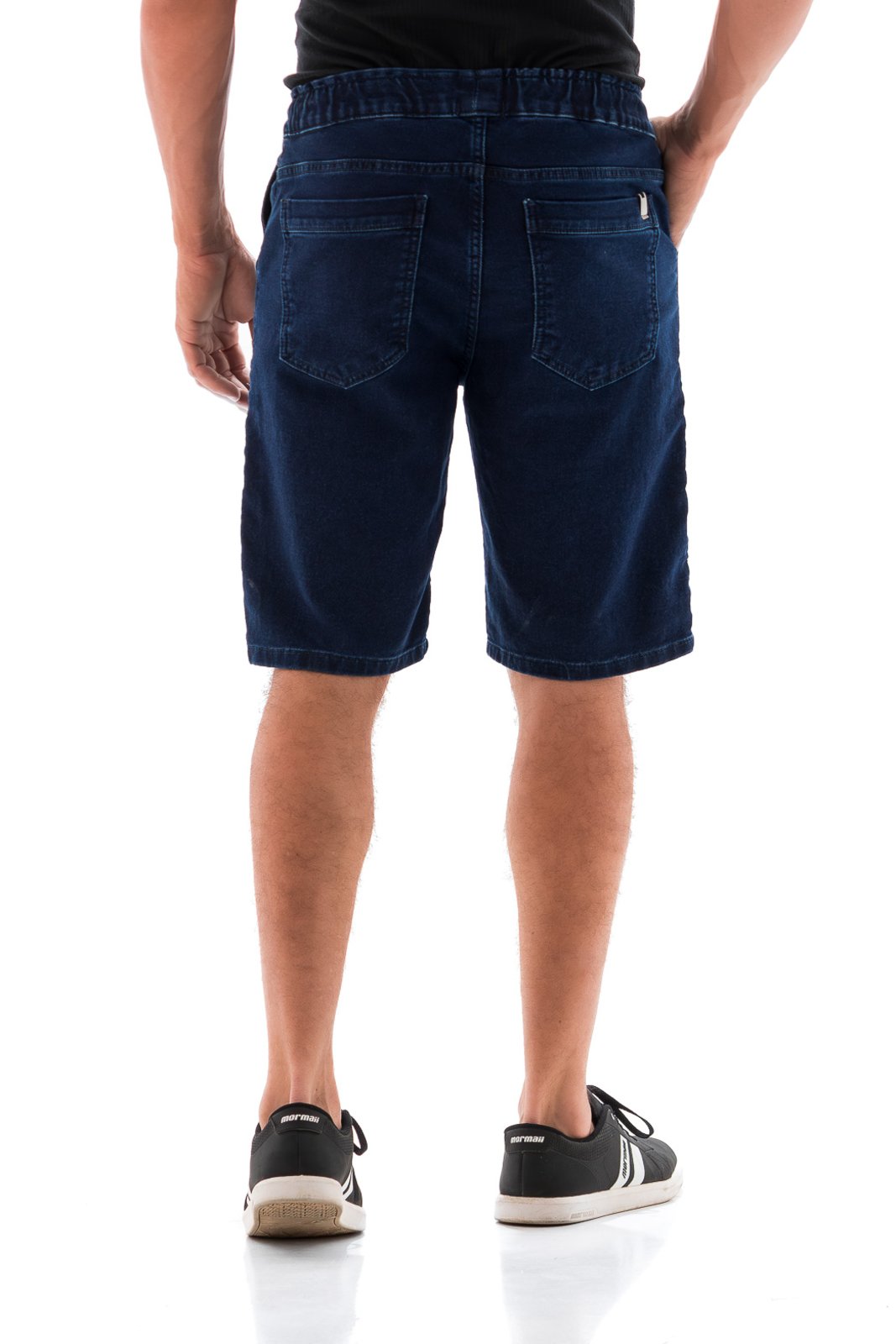 Vista 3 Bermuda Jeans Masculina Arauto Jogger ARAUTO JEANS azul/azul marinho ARAUTO JEANS azul/azul marinho