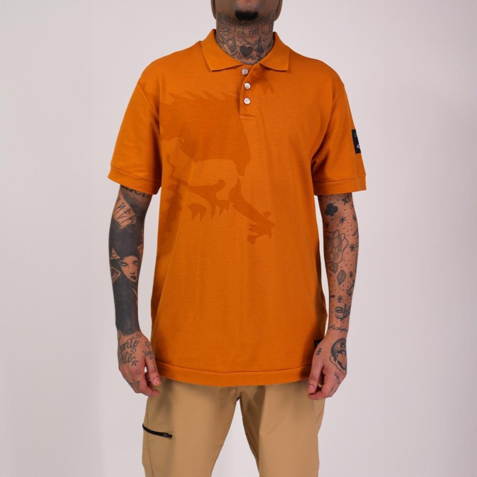 Camiseta Oakley Iconic Polo Marrom