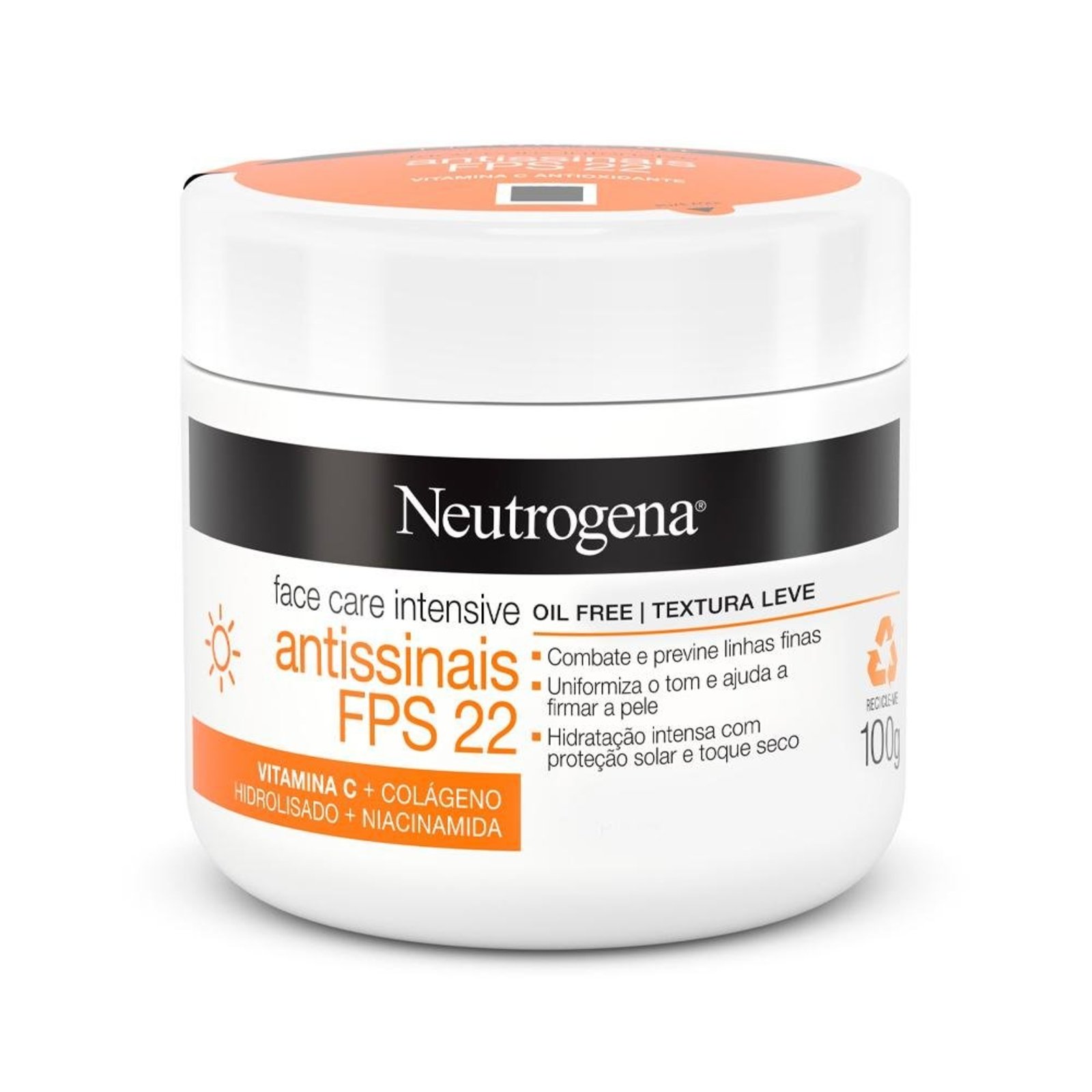 Neutrogena deep Clean Hidratante Facial Antissinais Fps22 100g