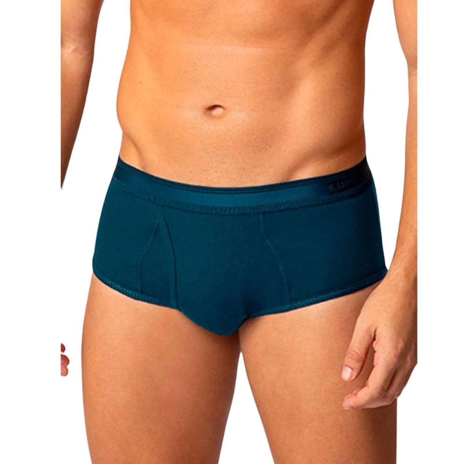 Cueca Lupo Slip Algodão com Elastano Canelada com Abertura 546-003