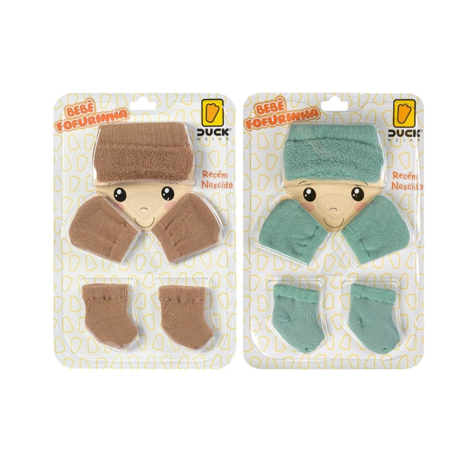 Infantil - Kit 2 conjunto enxoval toca luva e meia recém nascido , conjunto fofo, ideal para usar em qualquer momento
