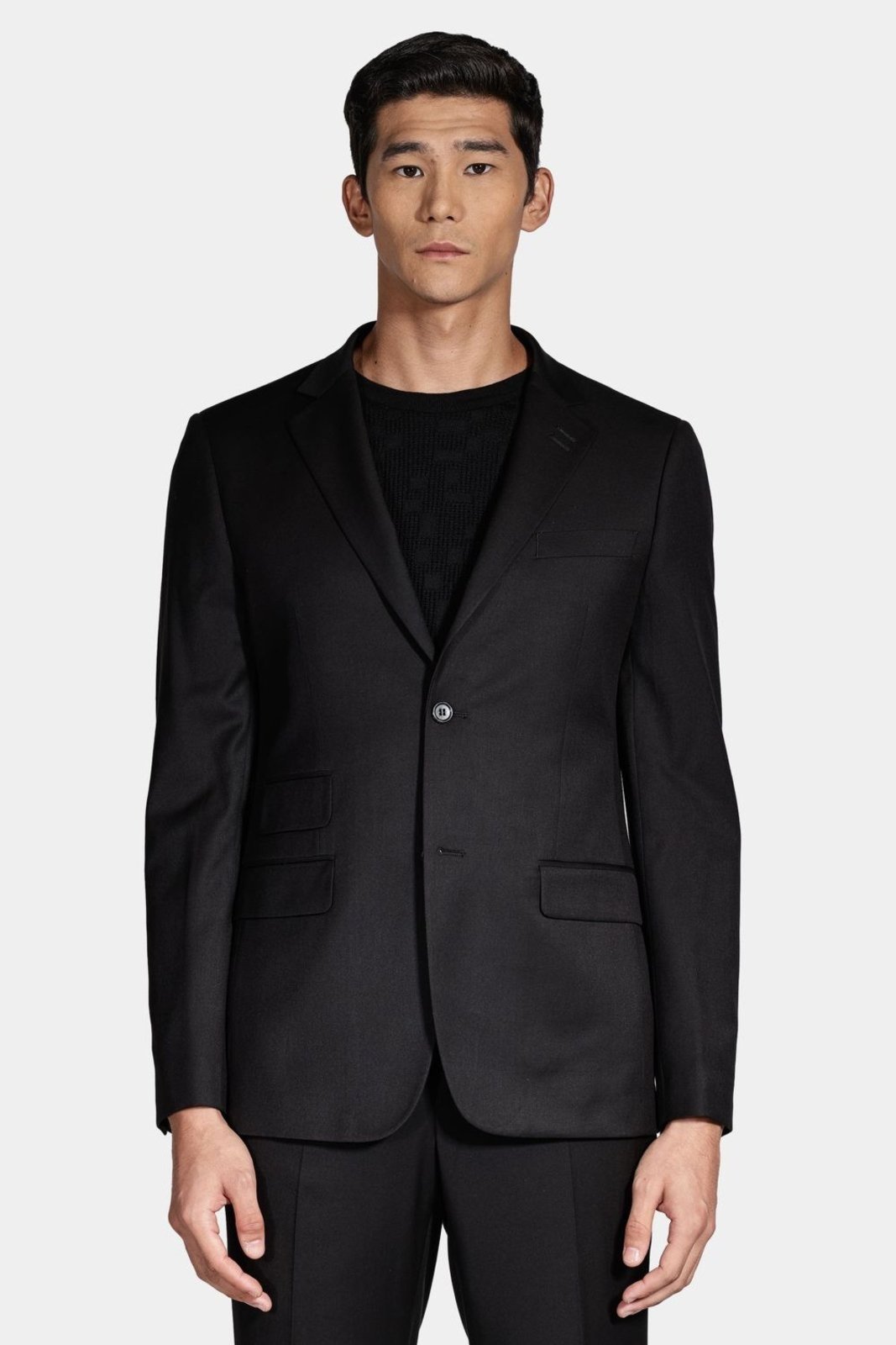 Costume Poliviscose Super Slim Preto - 46