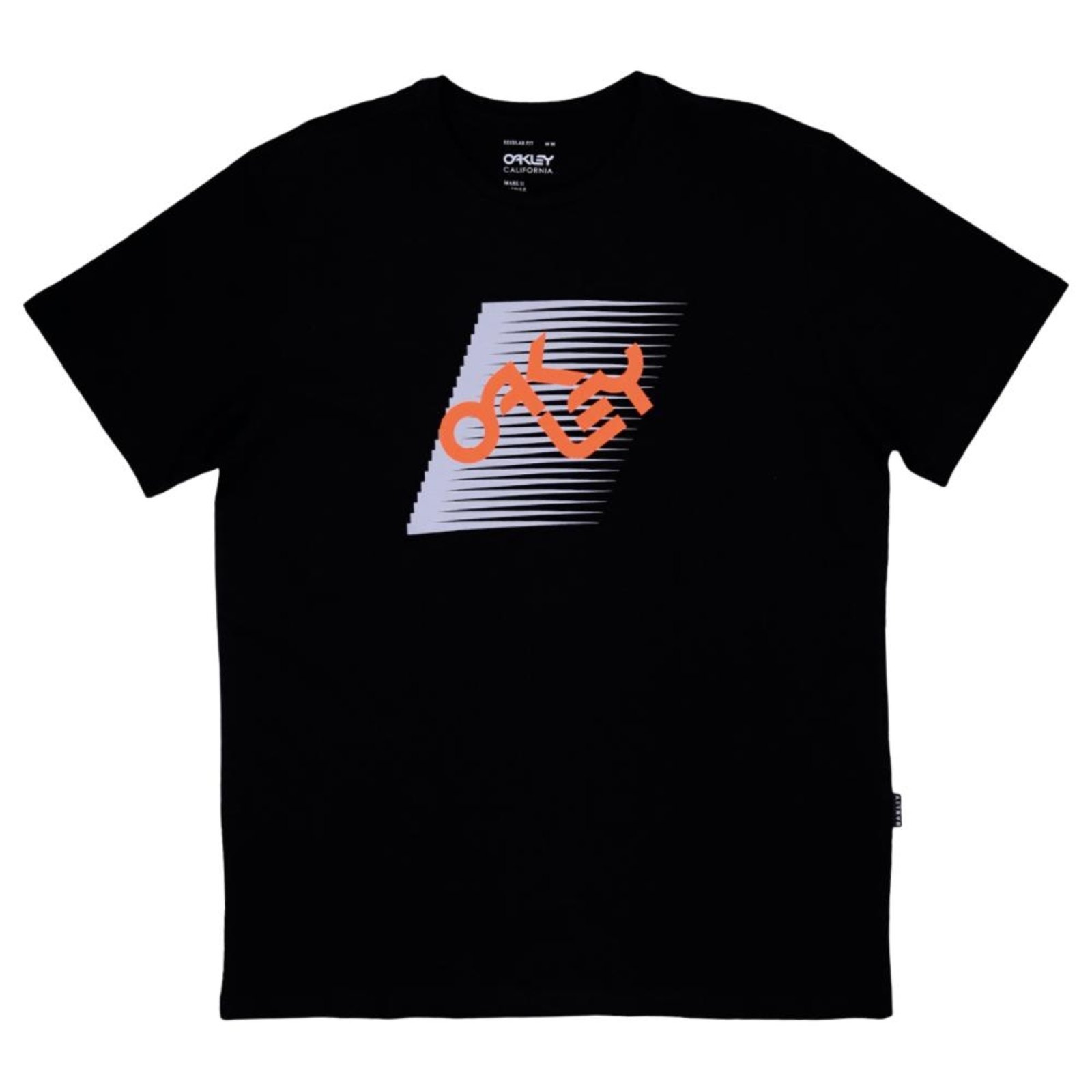Camiseta Oakley Striped B1b Tee – Jet Black – G Preto